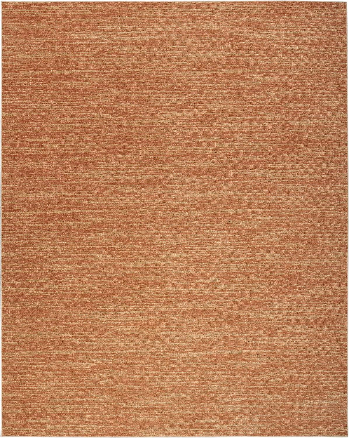 Nourison Essentials Easy Care Indoor Outdoor Area Rug - Rust 9' x 12'