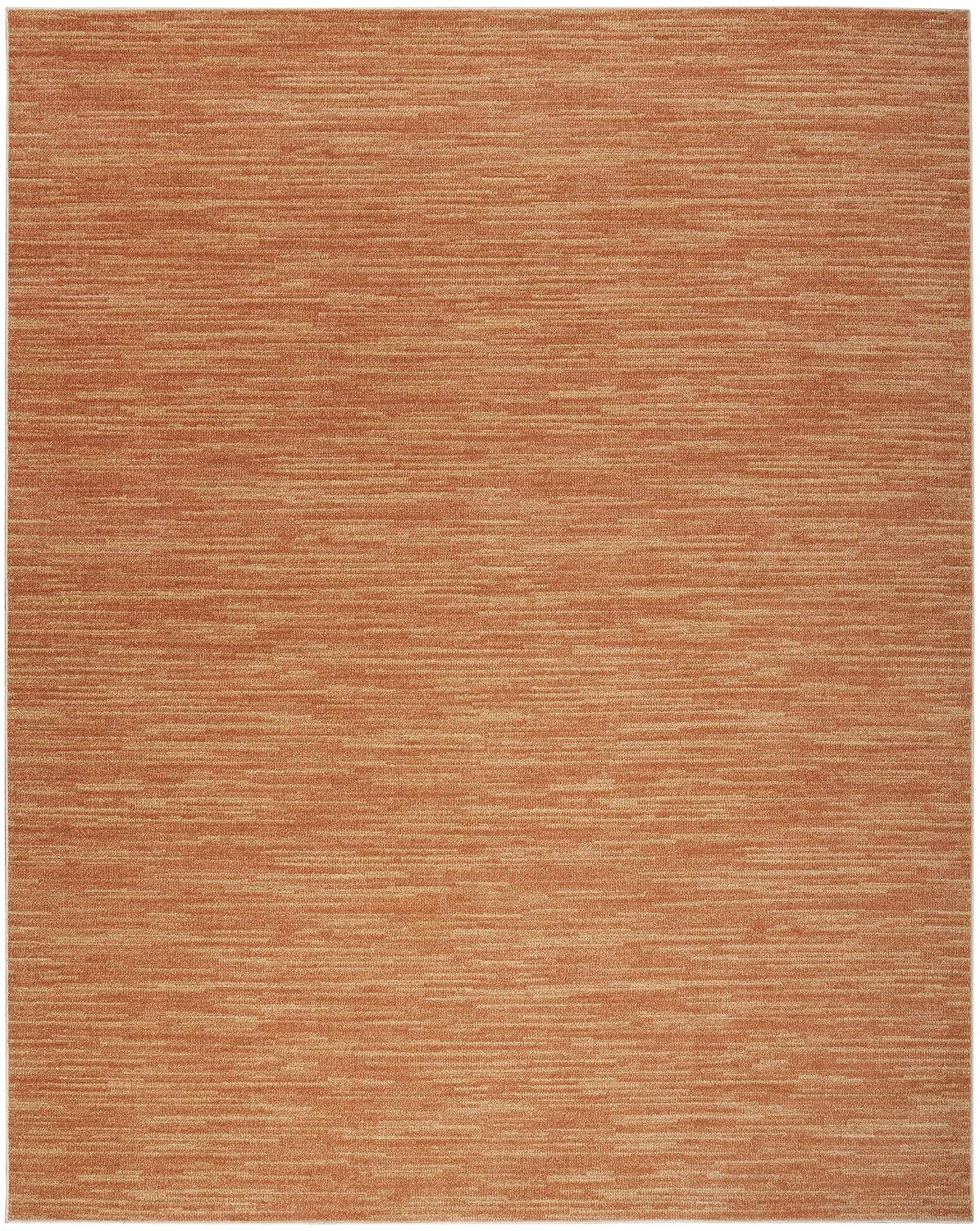 Nourison Essentials Easy Care Indoor Outdoor Area Rug - Rust 9' x 12'