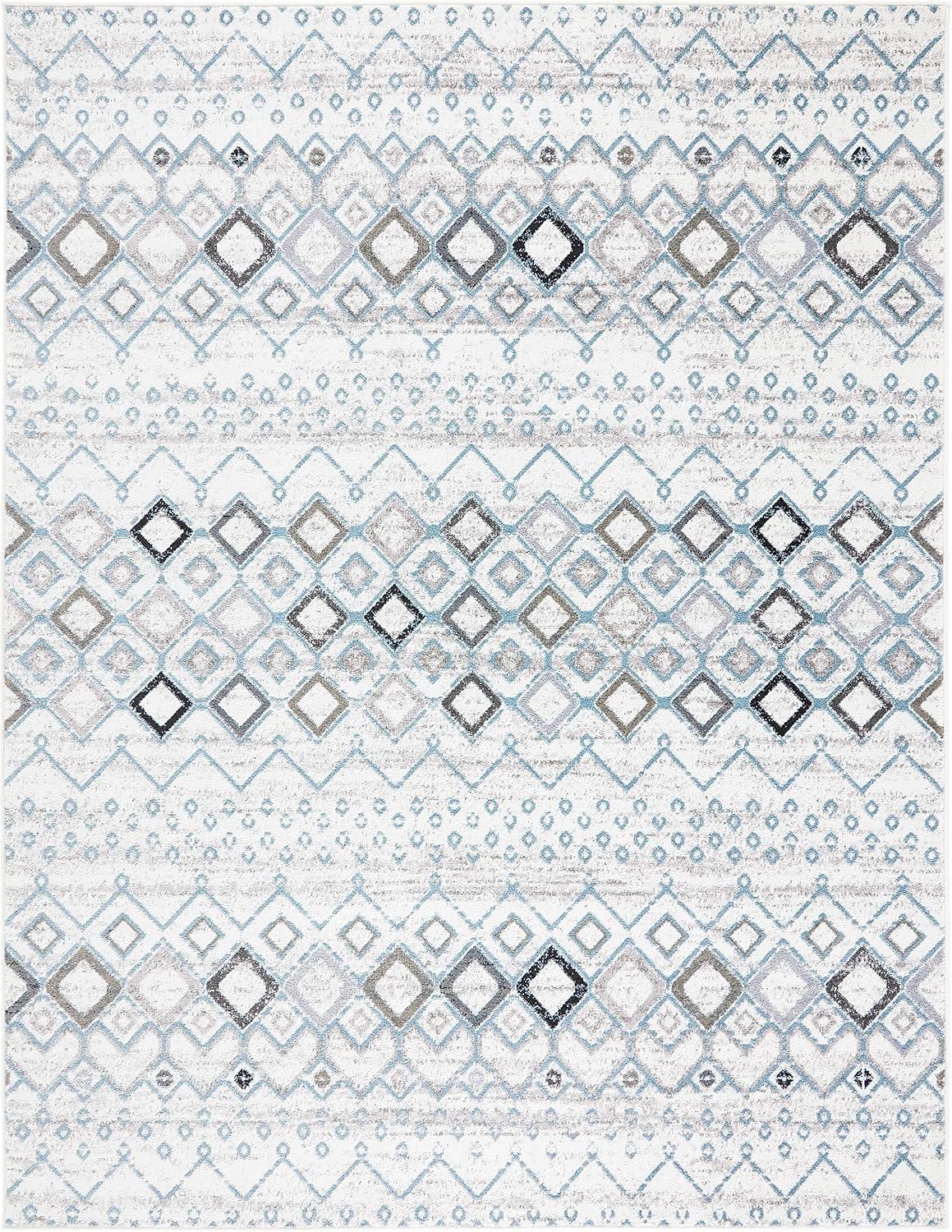 Safavieh Amsterdam Gladwin Geometric Area Rug, Ivory/Grey, 10' x 14'