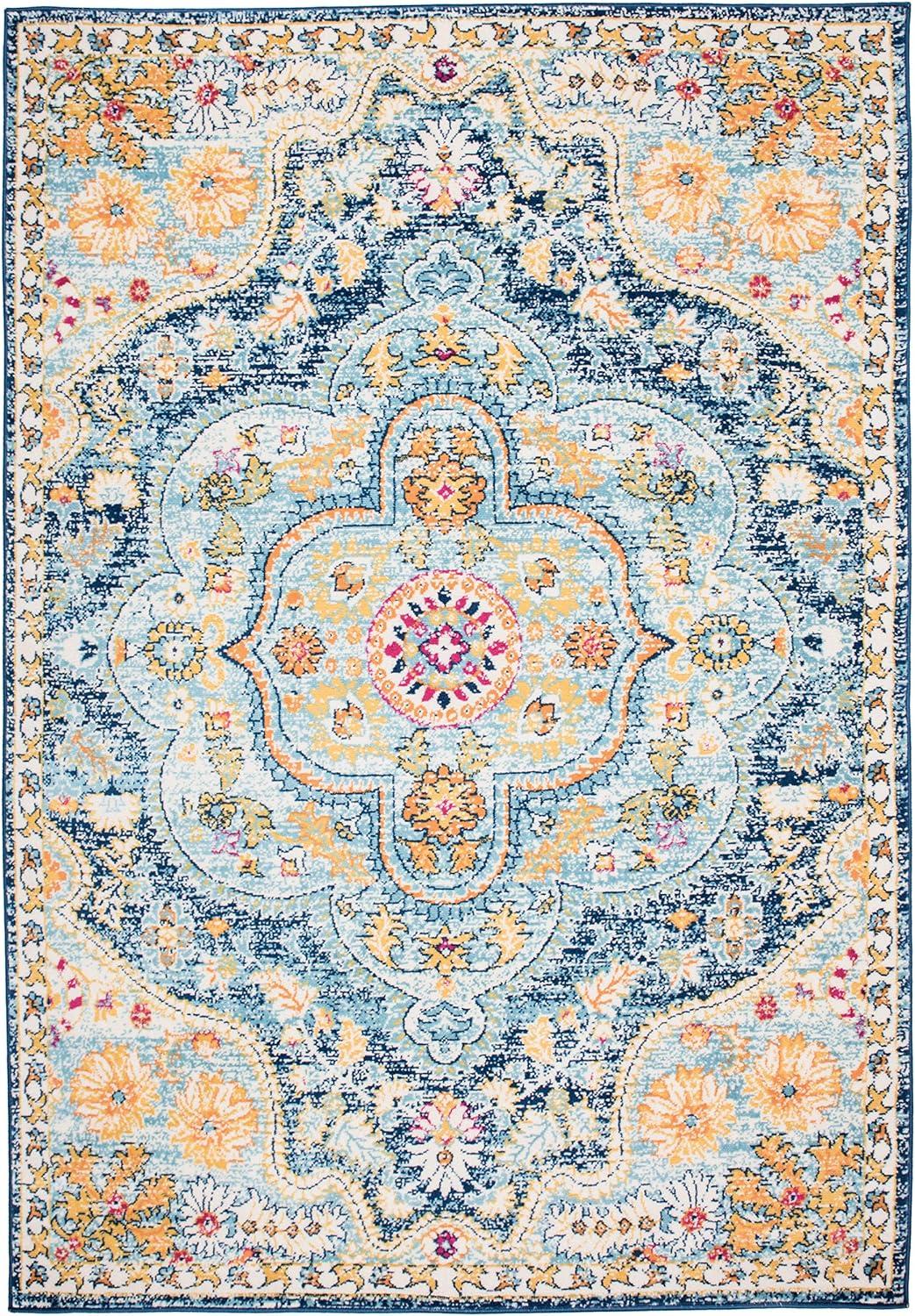 World Rug Gallery Distressed Vintage Bohemian Area Rug