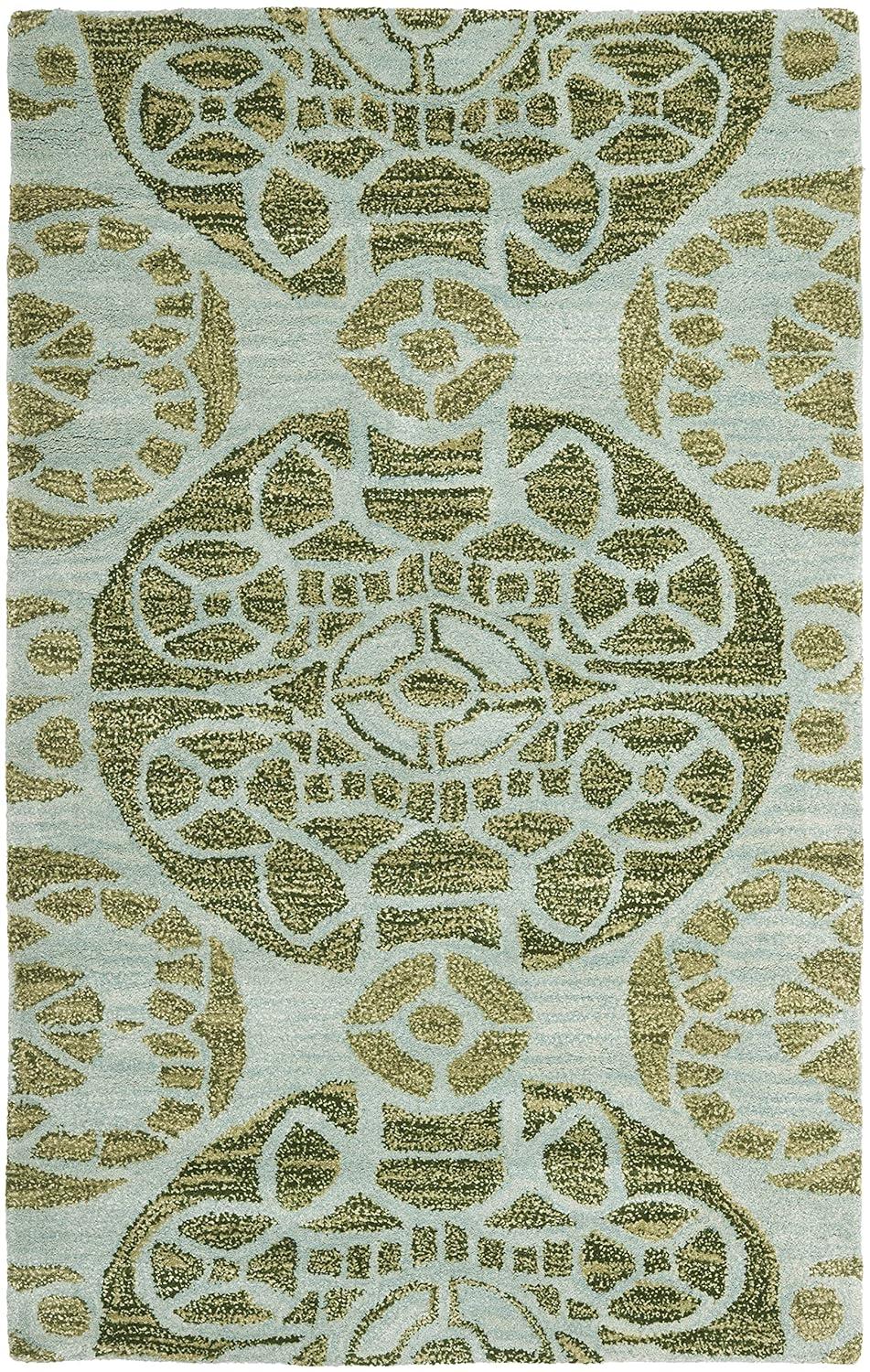 Wyndham WYD376 Hand Tufted Accent Rug - Turquoise/Green - 2'6"x4' - Safavieh.