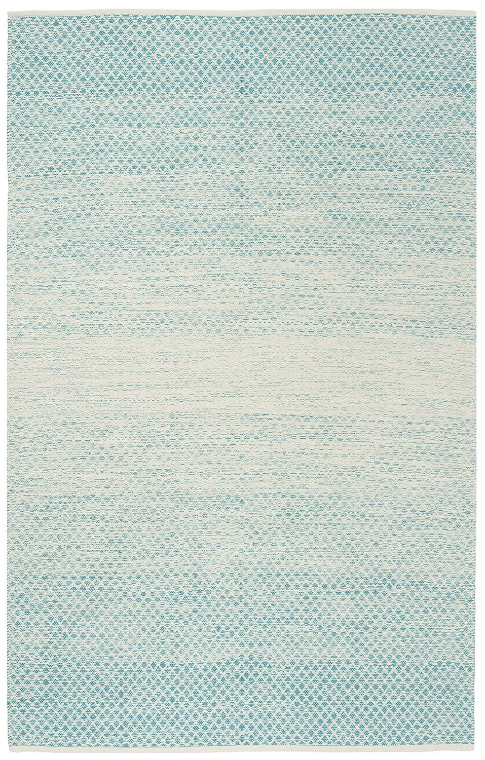 SAFAVIEH Montauk Vaughn Geometric Cotton Area Rug, Turquoise/Ivory, 6' x 9'