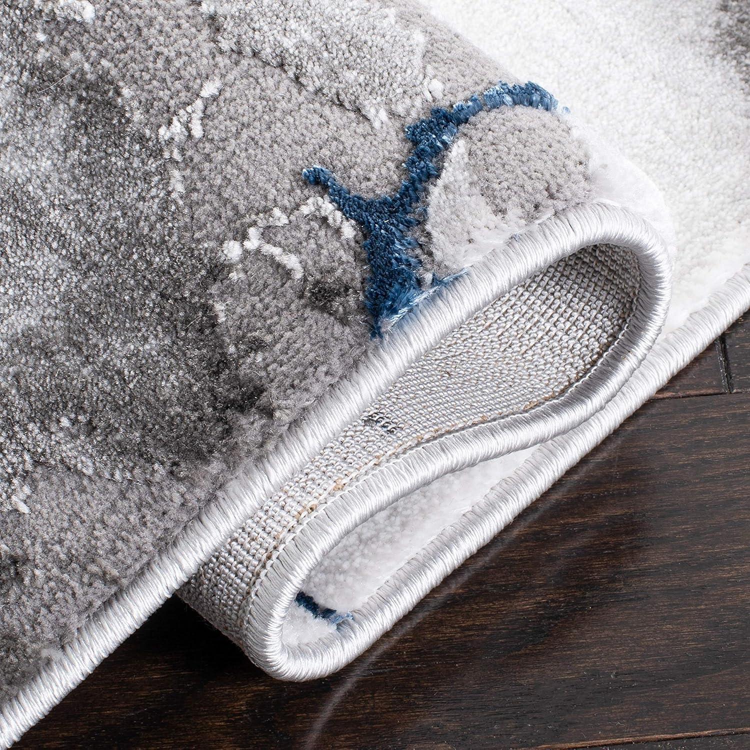 Craft CFT877 Loomed Indoor Runner Rug - Ivory Grey/Blue - 2'3"x8' - Safavieh