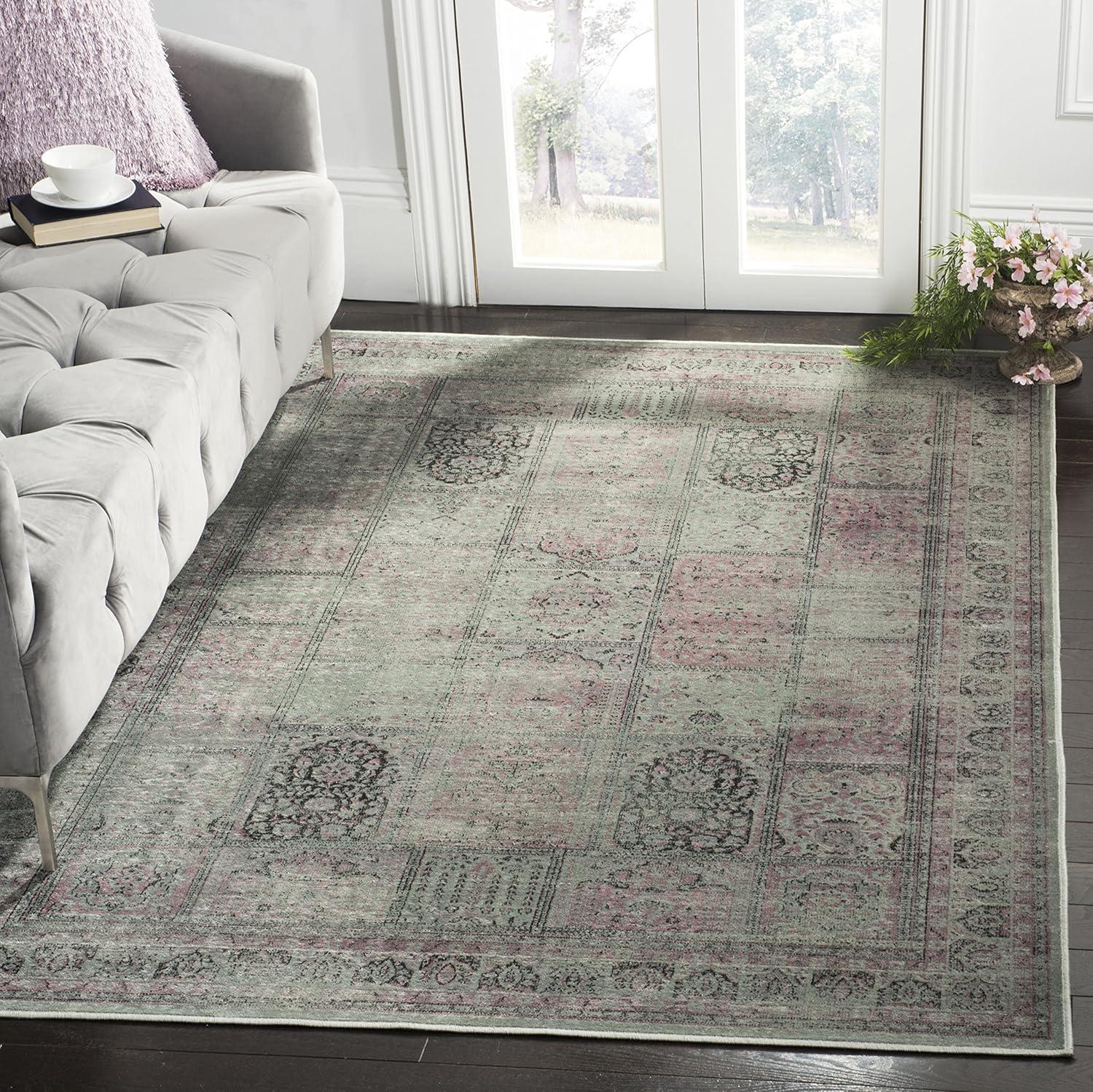 Amethyst Elegance 59" Washable Transitional Viscose Rug