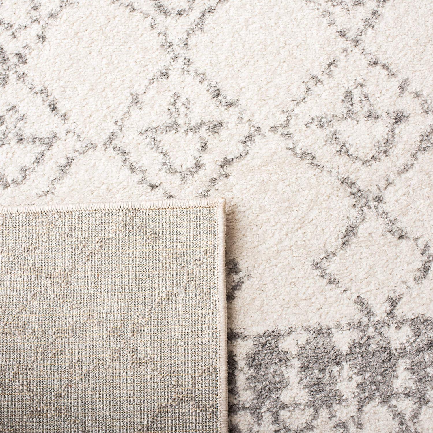 Tulum TUL229 Power Loomed Area Rug - Ivory/Grey - 9'x9' - Safavieh.