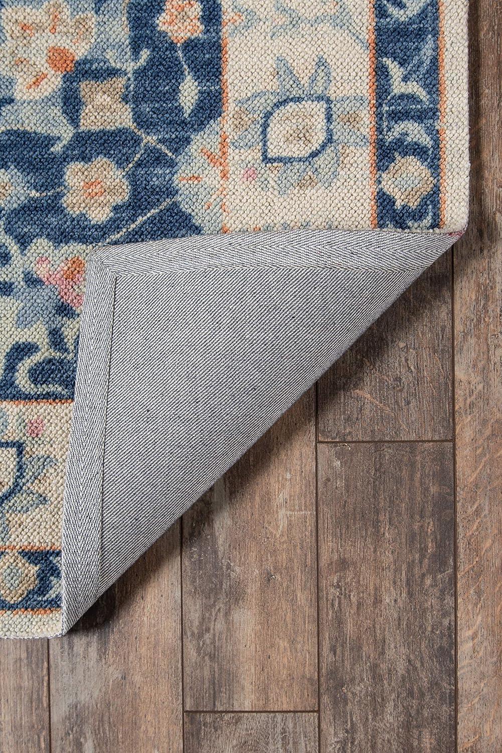 Momeni 5'3"x7'6" Anatolia Mae Medallion Machine Loomed Area Rug Navy Blue: Wool & Nylon, Low Pile, Indoor Use
