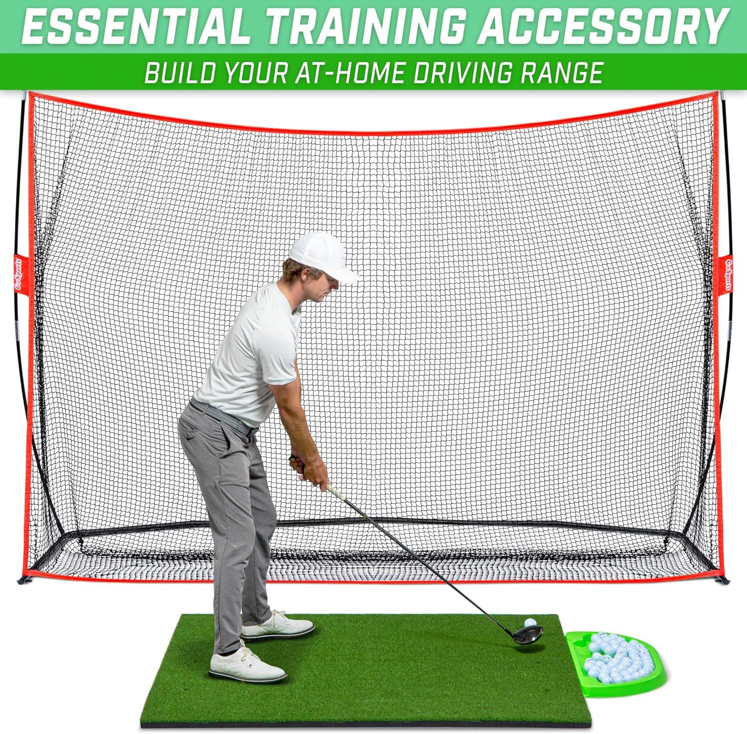 GoSports All-Weather Golf Ball Tray - 70 Ball Capacity - Compatible with all Hitting Mats - Green