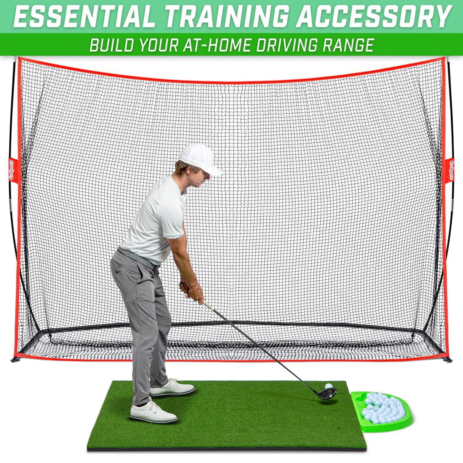 GoSports All-Weather Golf Ball Tray - 70 Ball Capacity - Compatible with all Hitting Mats - Green