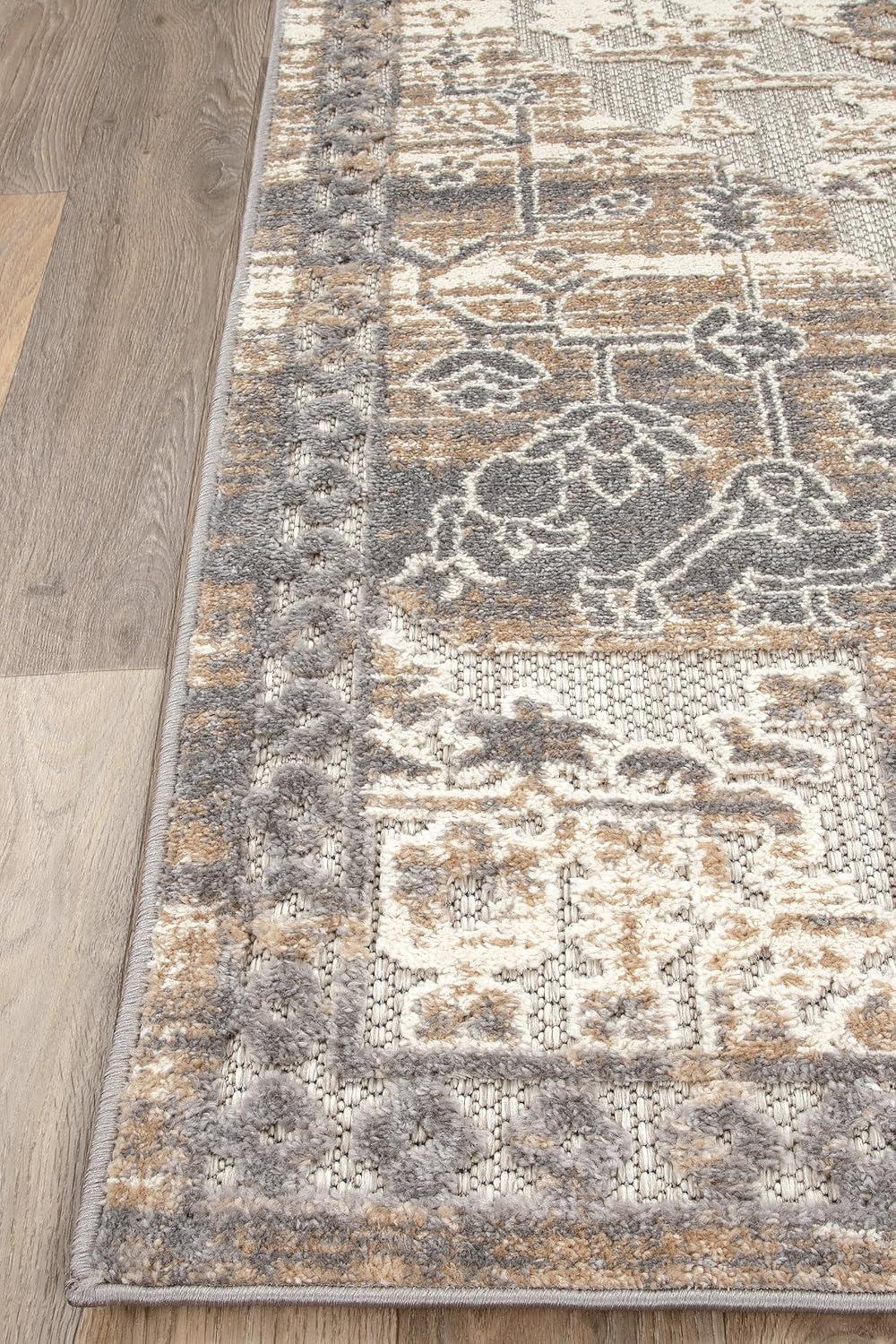 World Rug Gallery Distressed Traditional Indoor/Outdoor Area Rug