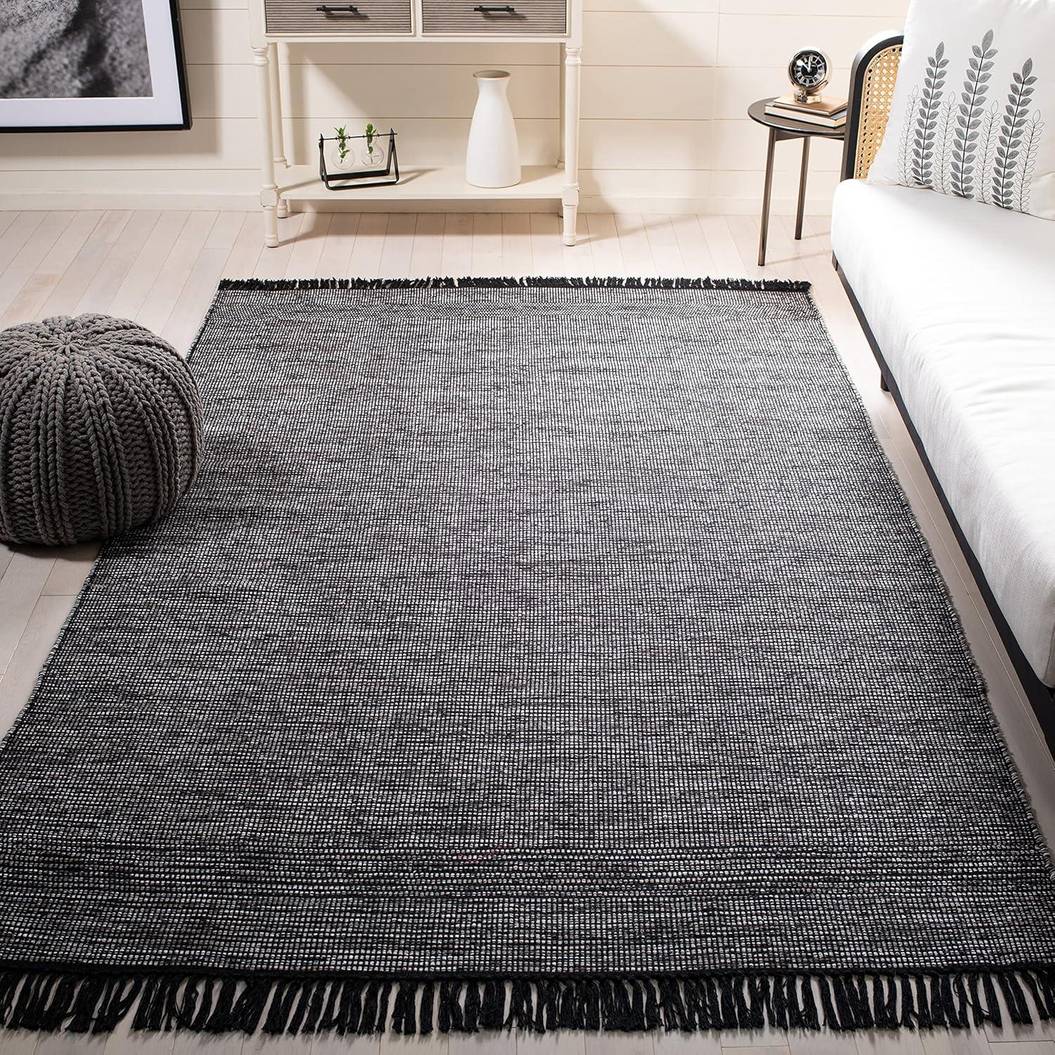 Montauk MTK620 Hand Woven Area Rug - Charcoal/Black - 4'x6' - Safavieh.