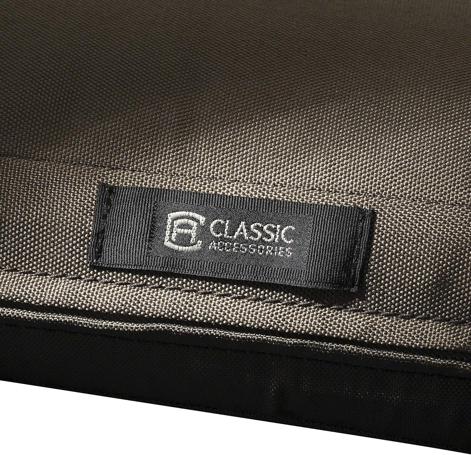 48" x 18" x 3" Ravenna Water-Resistant Patio Bench/Settee Cushion Dark Taupe - Classic Accessories