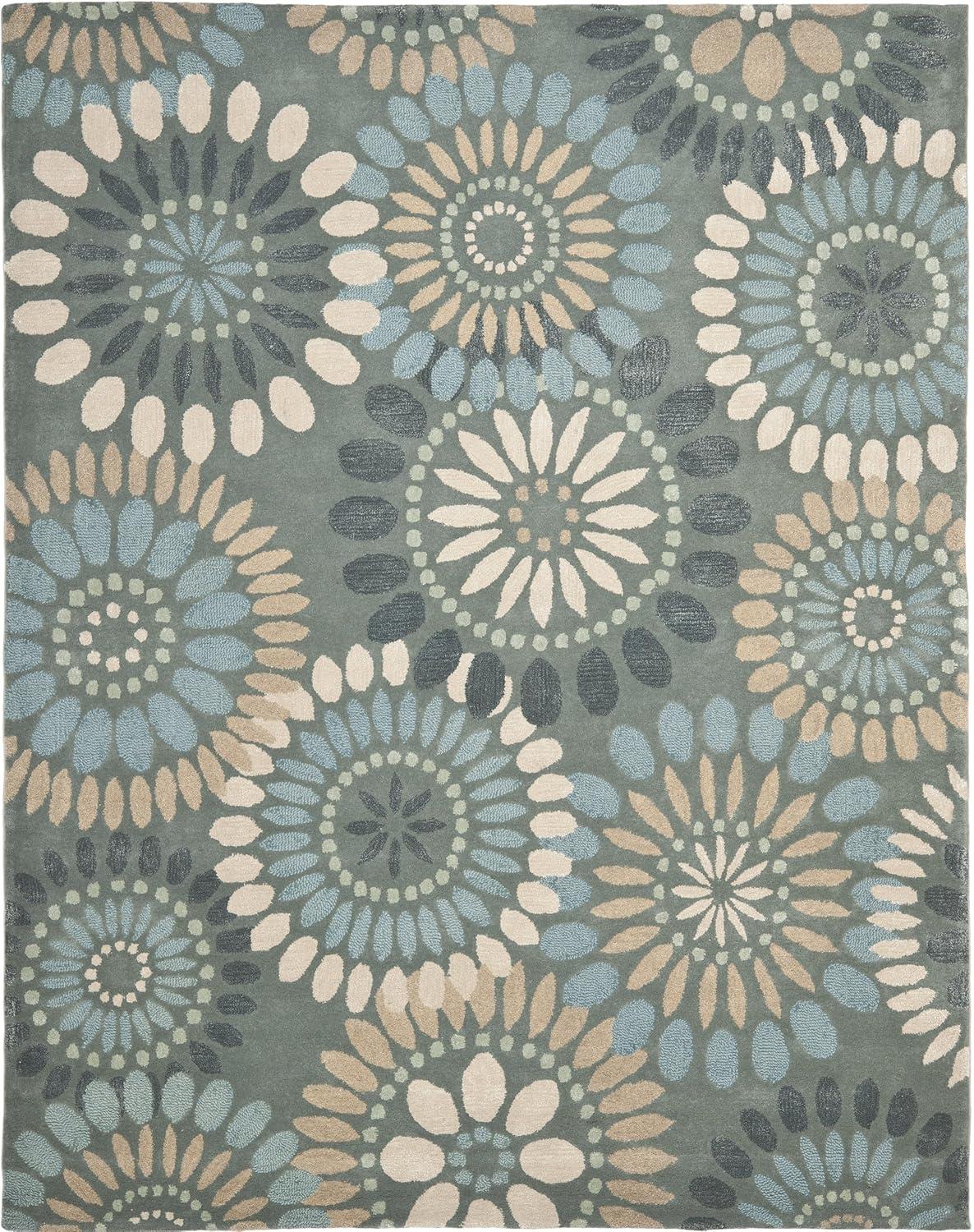 World Menagerie Arber Jardin Hand Tufted Wool Floral Rug