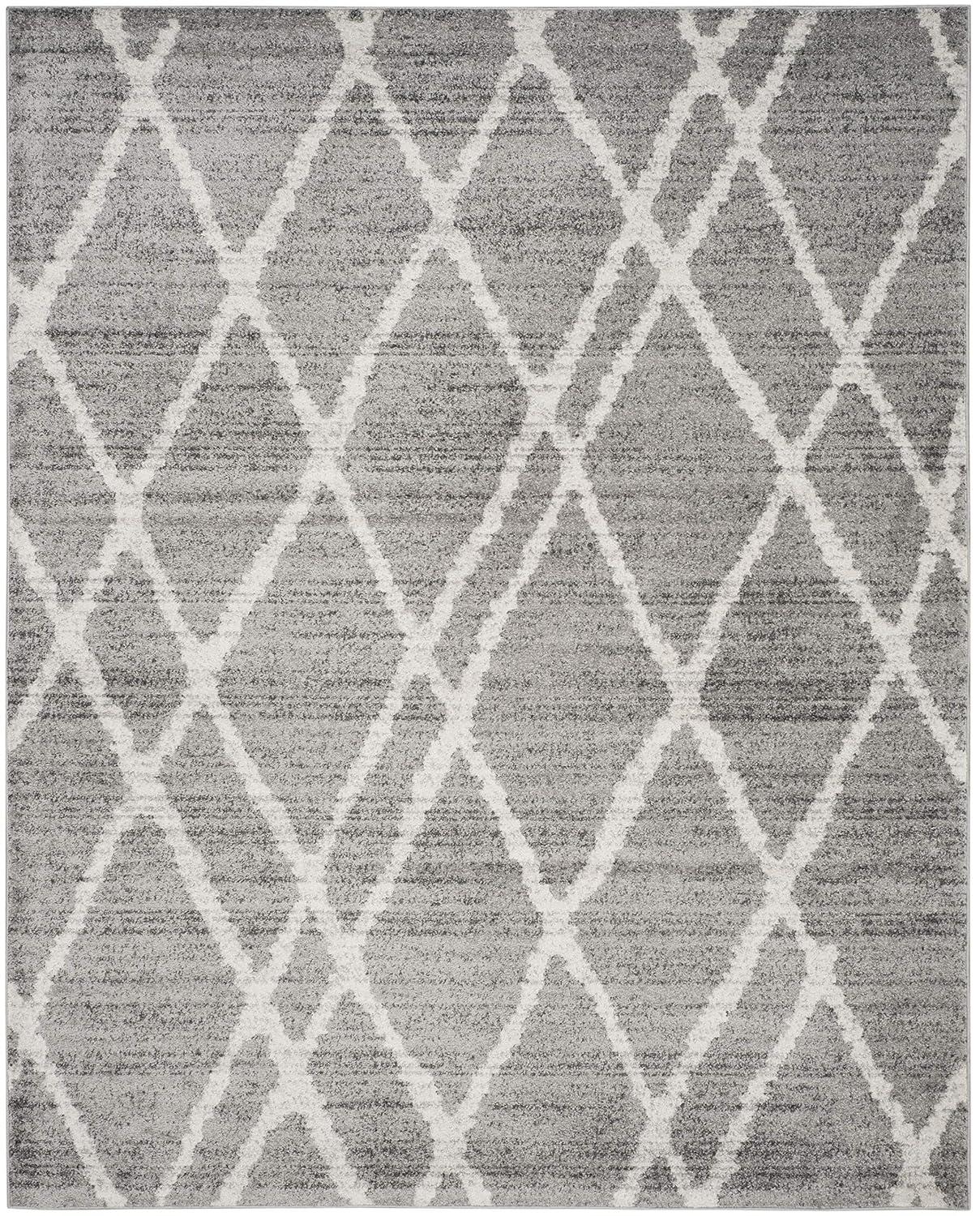 Adirondack ADR129 Power Loomed Area Rug - Light Grey/Ivory - 8'9"x11'9" - Safavieh..