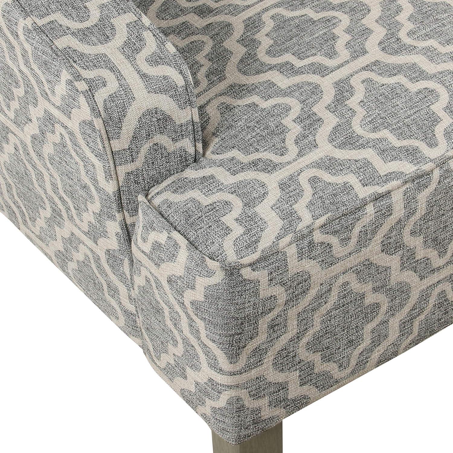 Classic Swoop Accent Armchair Brindle Gray- HomePop