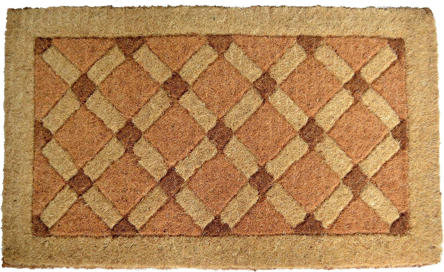 Imports Decor Coir Doormat, Cross Board, 18-Inch by 47-Inch