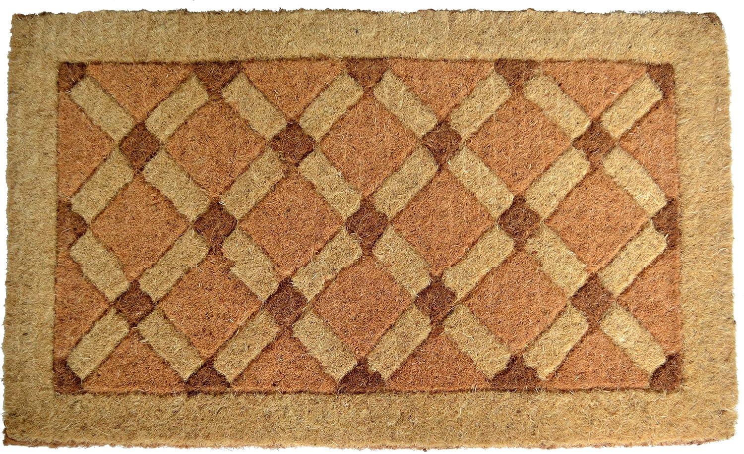 Imports Decor Coir Doormat, Cross Board, 18-Inch by 47-Inch