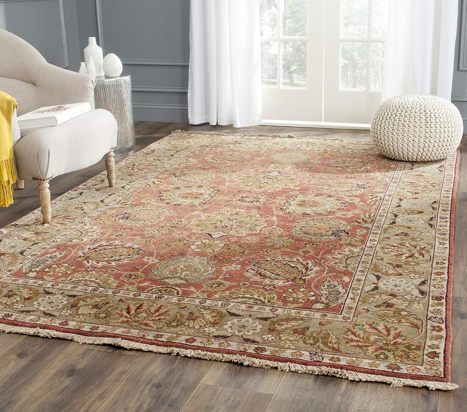 Handmade Red Wool 6' x 9' Oriental Rug