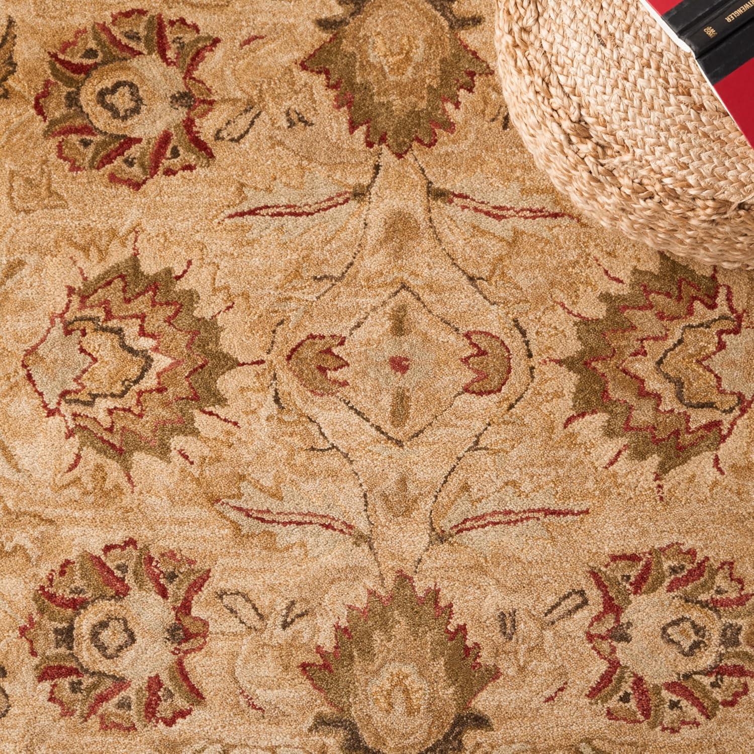 SAFAVIEH Anatolia Venice Floral Wool Area Rug, Beige/Beige, 9'6" x 13'6"