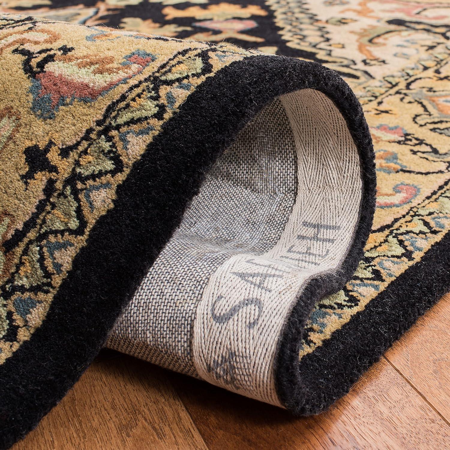 Heritage HG625 Handmade Area Rug - 5'x8' - Black/Gold - Safavieh