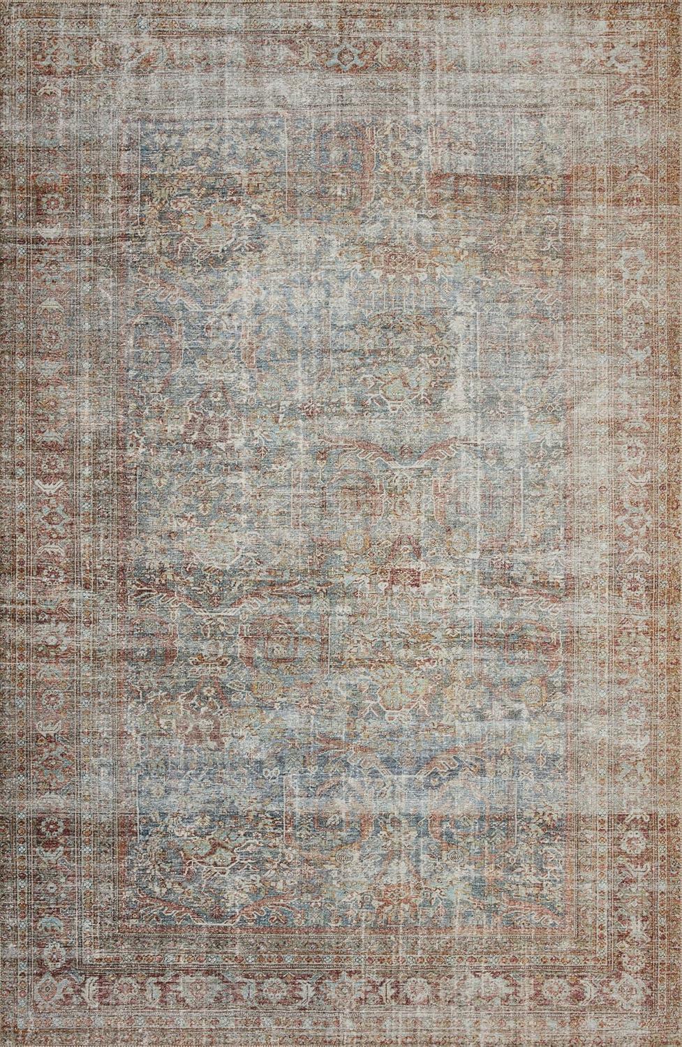 Chris Loves Julia x Loloi Jules Oriental Lagoon/Brick Area Rug