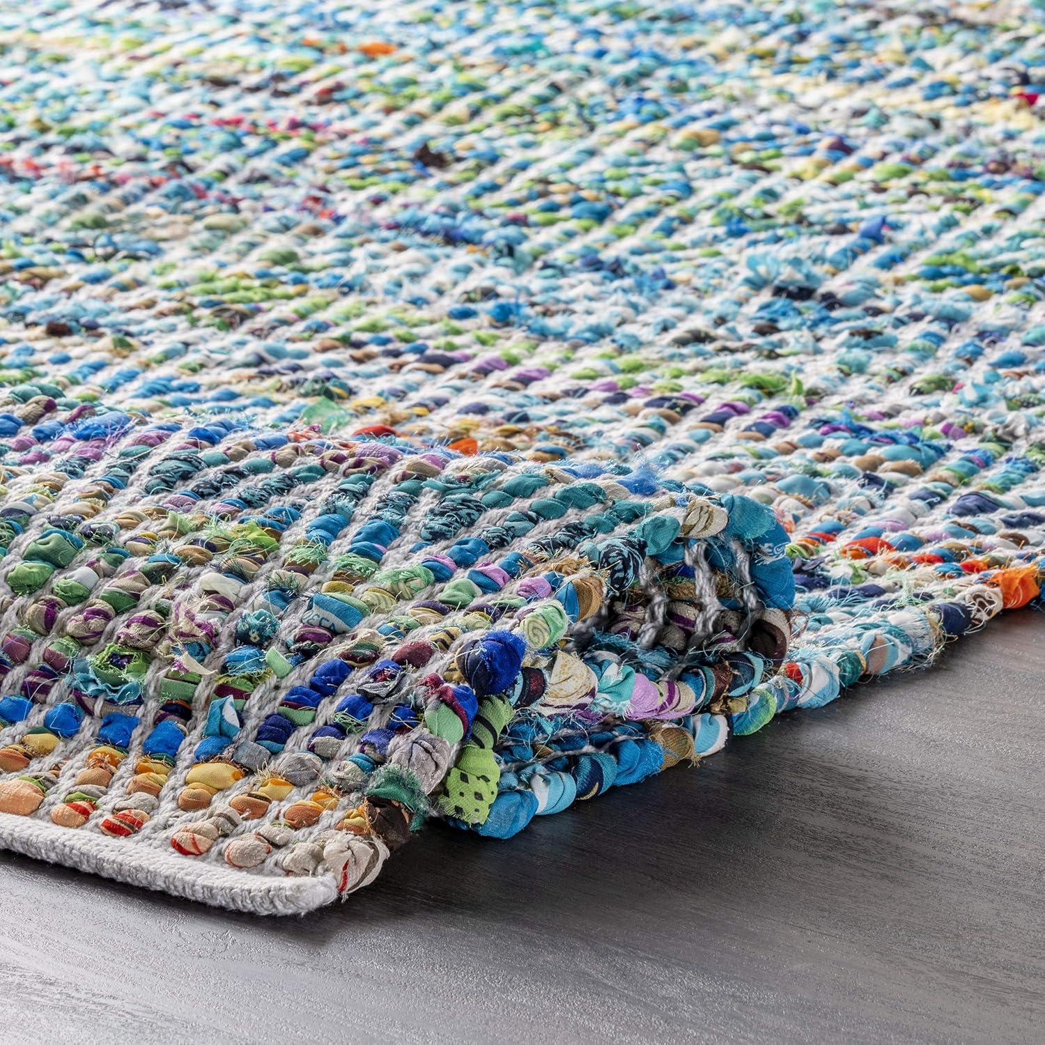 nuLOOM Rochell Handwoven Chevron Runner Rug, 2' 6" x 10', Green