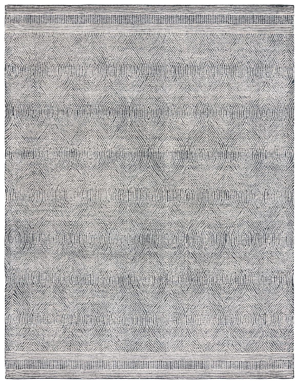 Abstract ABT340 Handmade Indoor Area Rug - Ivory/Chocolate - 8'x10' - Safavieh