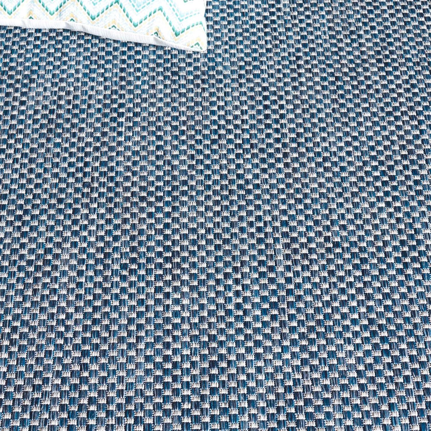 Courtyard CY8521 Power Loomed Indoor/Outdoor Area Rug - Navy/Grey - 4'x5'7" - Safavieh.