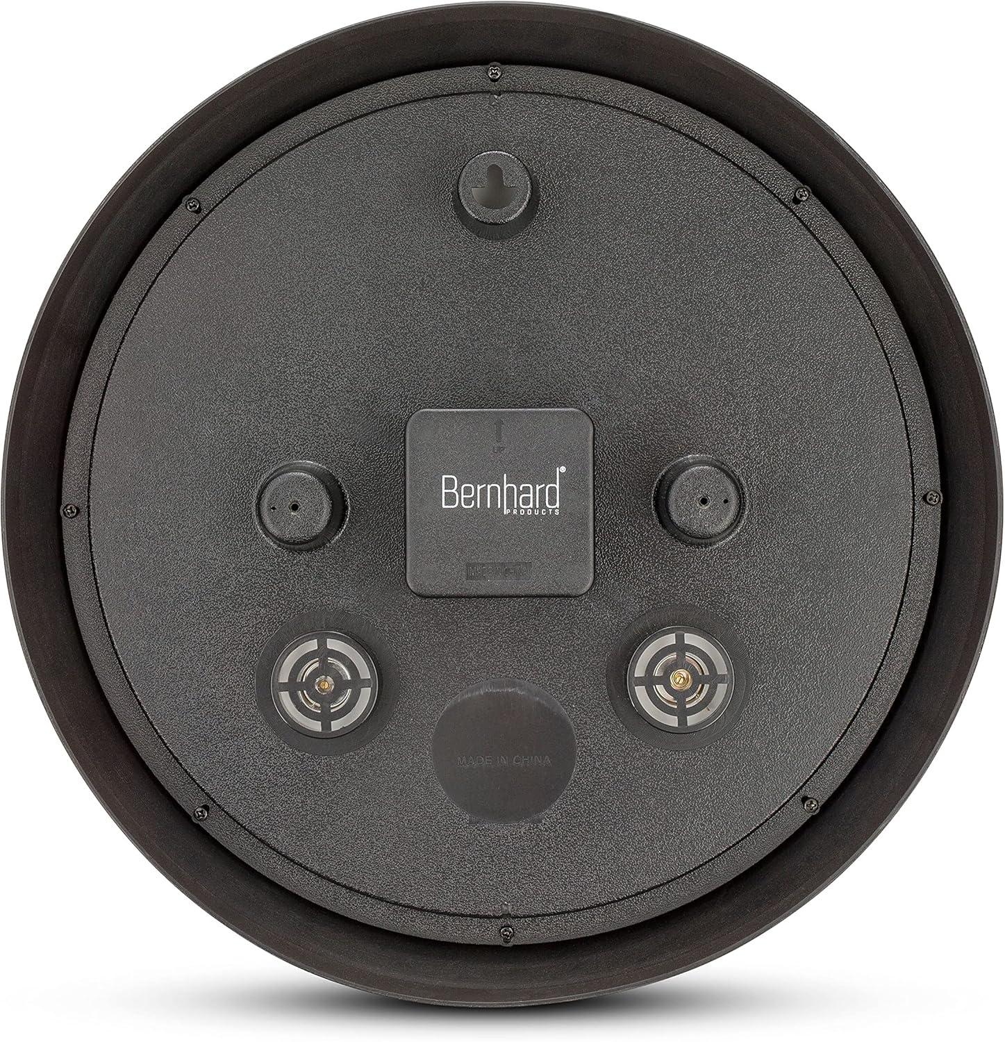 Bernhard Products Vintage Wall Clock Silent Non Ticking - 12 Inch Quality Quartz Battery Operated Decorative Brown Clock for Home Kitchen Living/Dining Room Office Decor, Easy to Read, Rustic Bronze