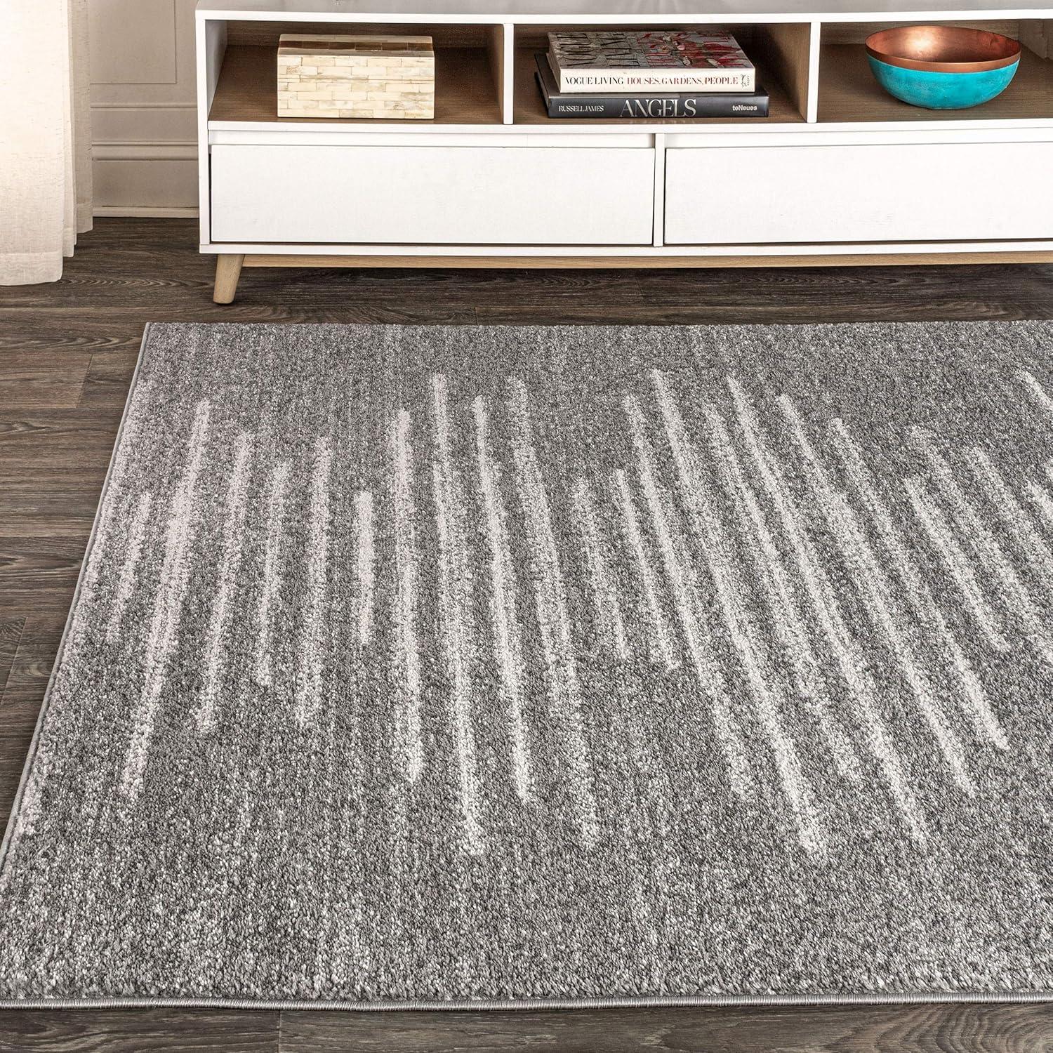 Aya Berber Stripe Geometric Area Rug  - JONATHAN Y