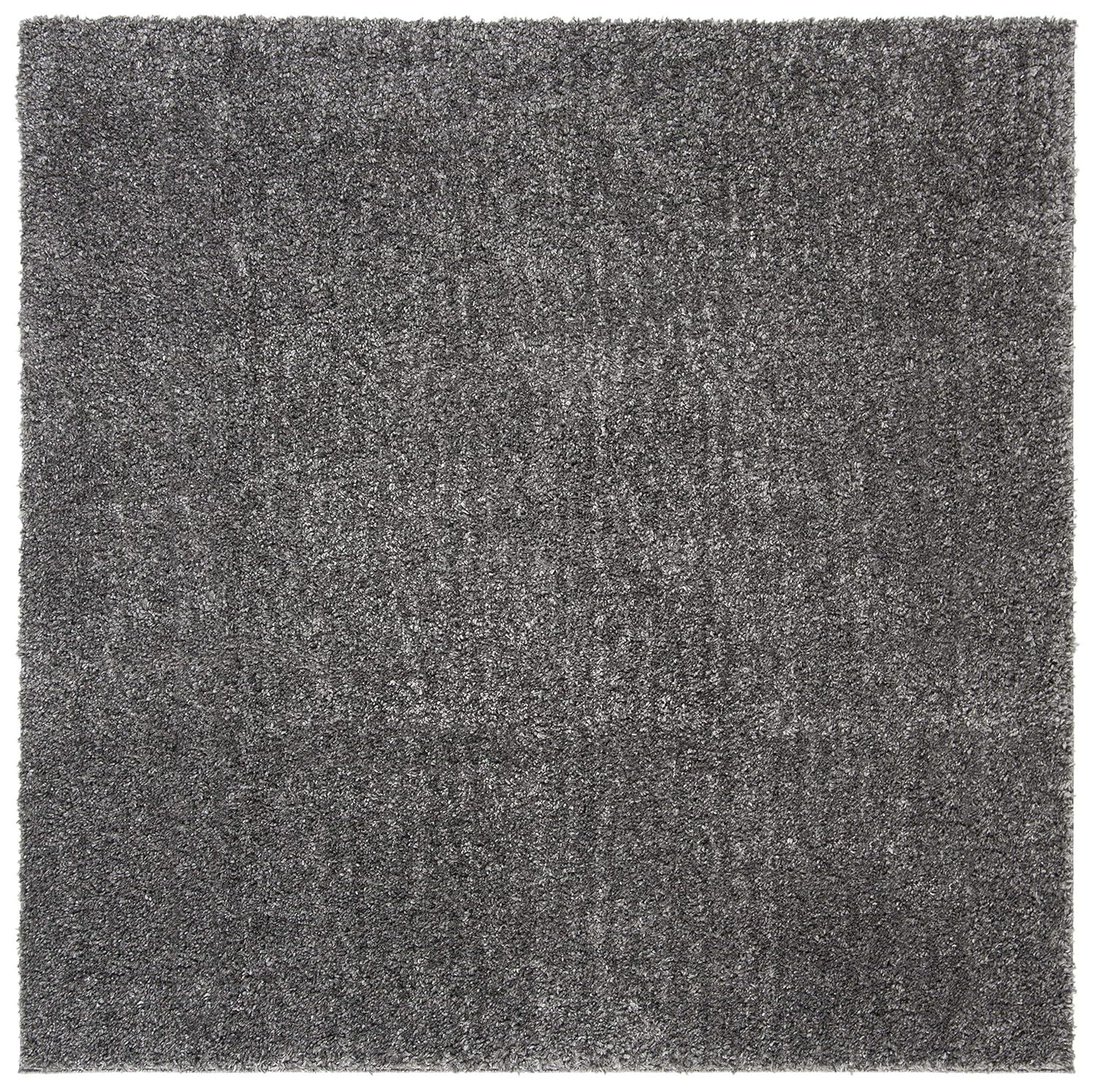 August Shag 900 AUG900 Power Loomed Indoor Area Rug - Grey - 5'3"x5'3" - Safavieh