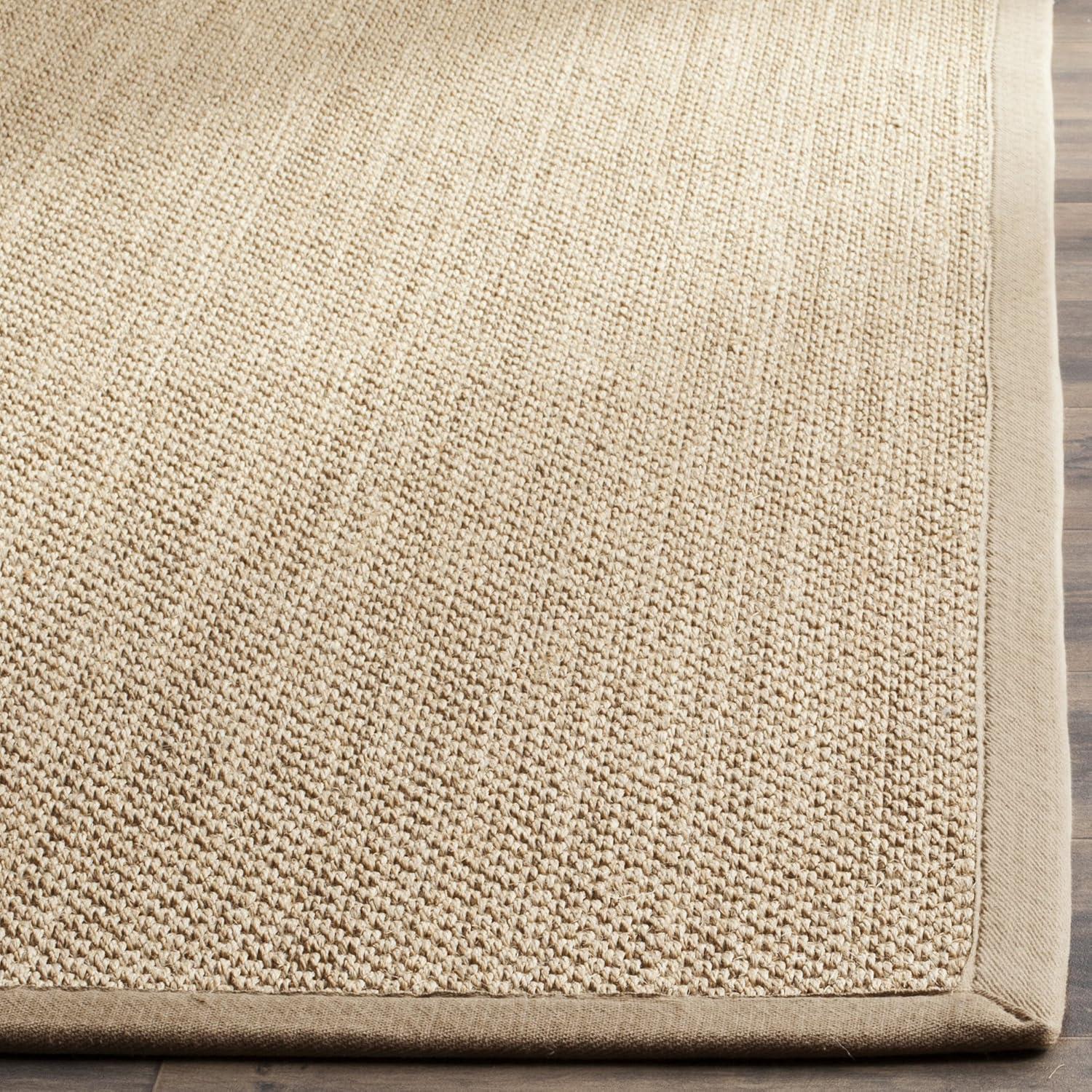Natural Fiber NF141 Power Loomed Indoor Area Rug - Maize/Linen - 4'x6' - Safavieh