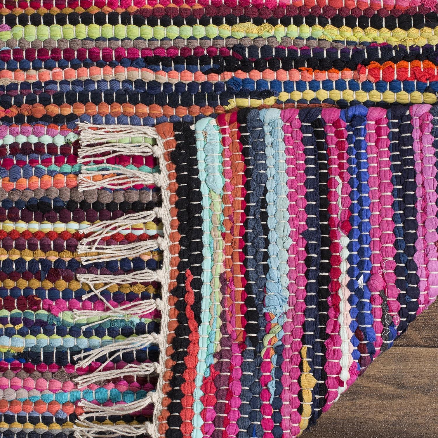 Rag Rug RAR128 Hand Woven Indoor Runner Rug - Multi - 2'3"x9' - Safavieh.