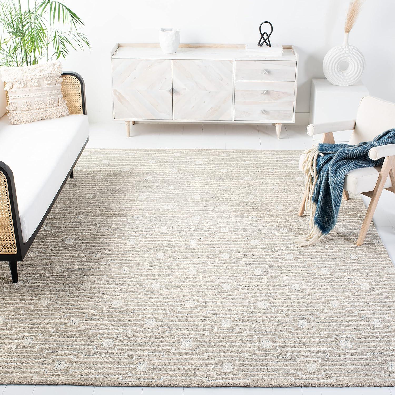 Micro-Loop MLP178 Hand Tufted Area Rug - Light Grey/Ivory - 8'x10' - Safavieh.