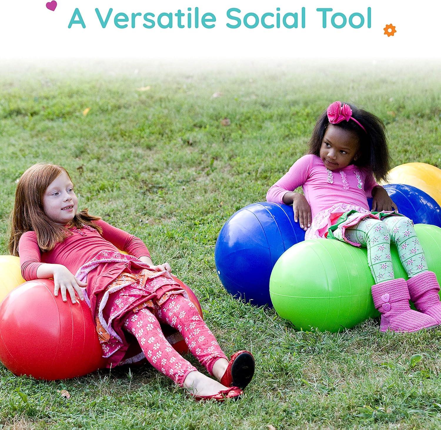 Fun and Function - Peanut Ball for Kids - Balance Ball for Kids with Special Needs - for Exercise, Therapy or Dynamic Seating