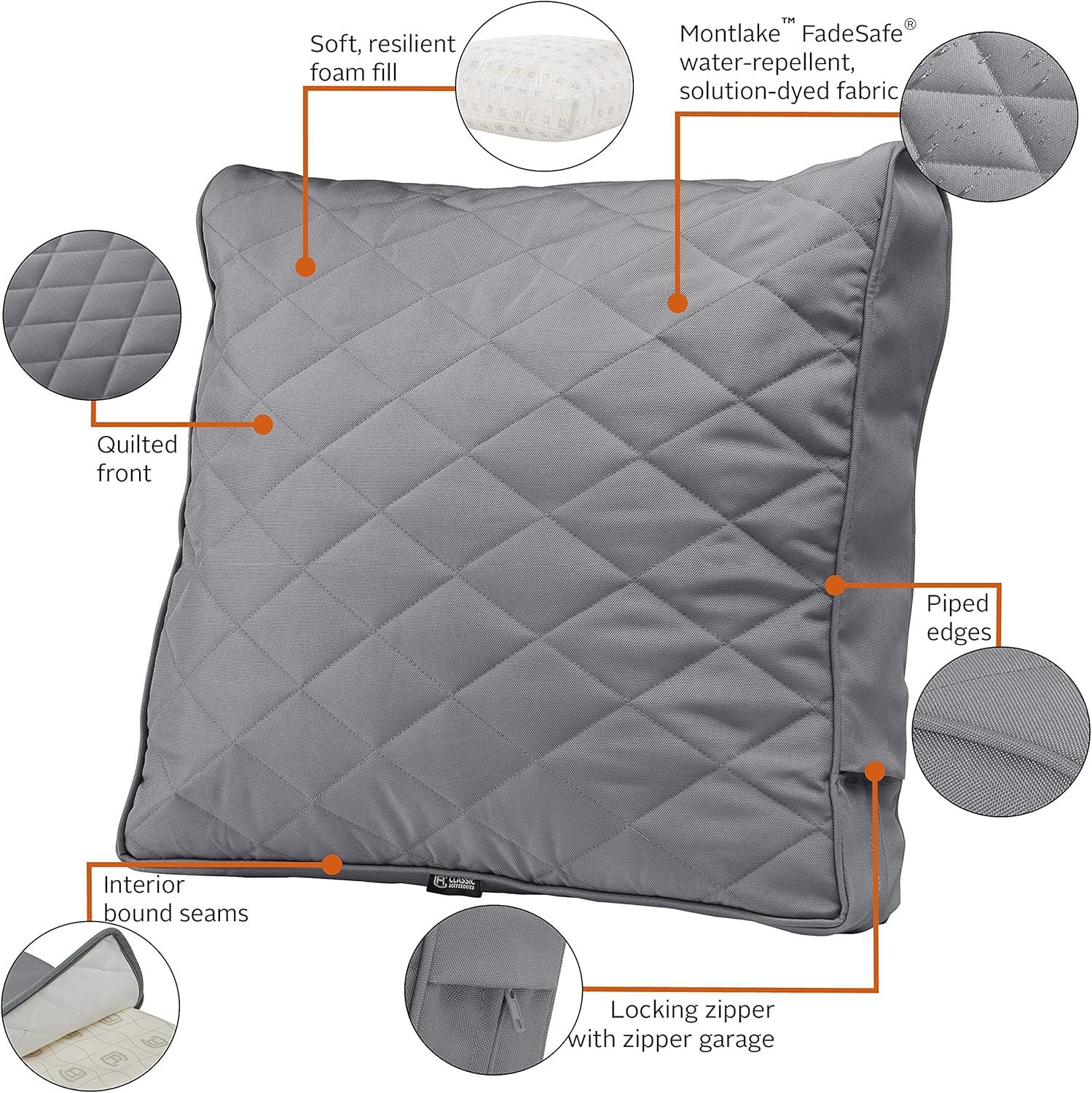 Montlake FadeSafe Patio Chair/Loveseat Back Quilted Cushion - Classic Accessories