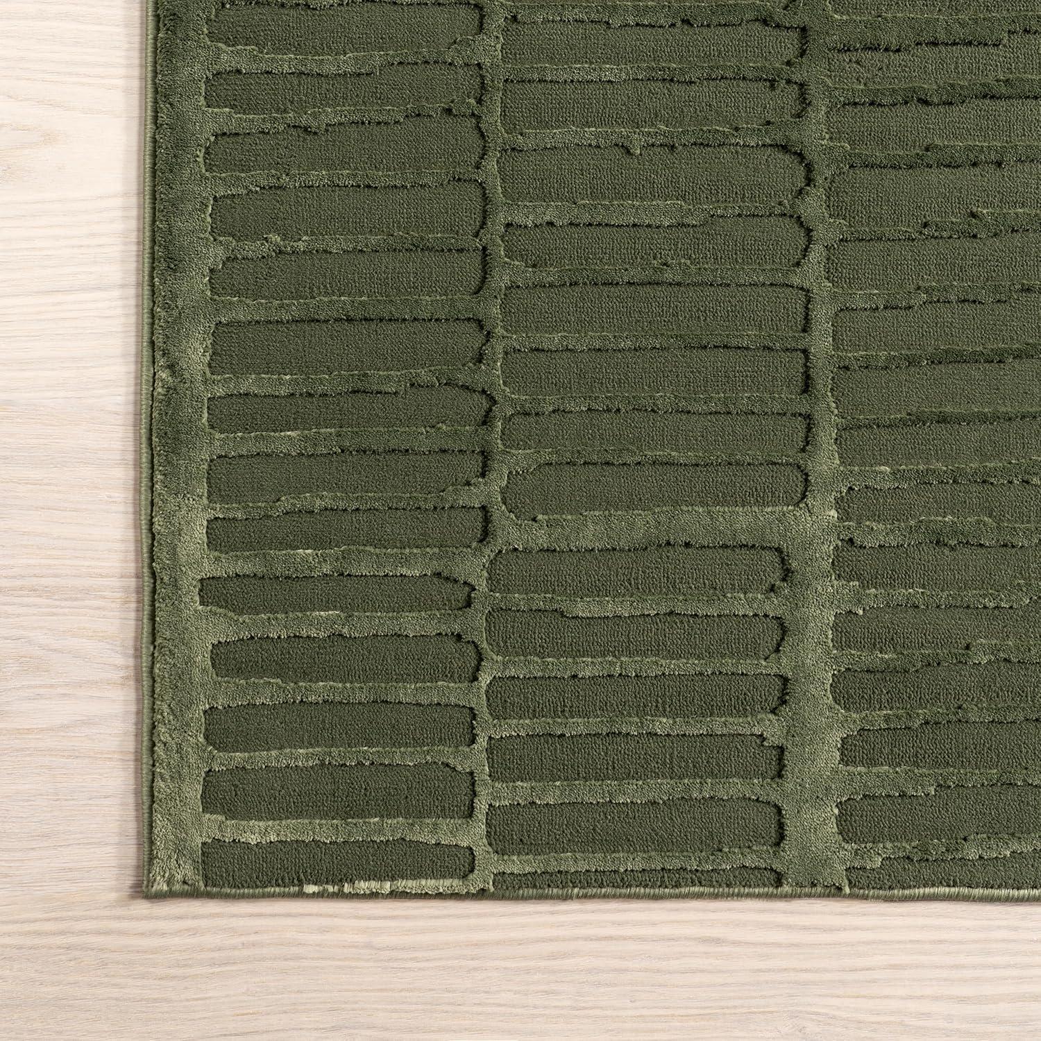 Nuloom Kailani Geometric Machine Washable Indoor Area Rug, 3' x 5', Green