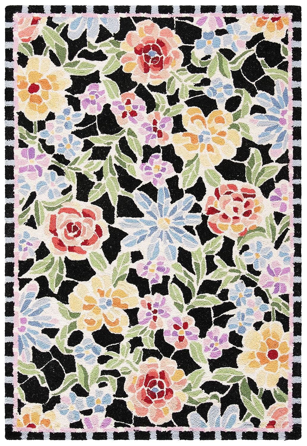 Chelsea HK214 Handmade Area Rug - 3'9"x5'9" - Black - Safavieh