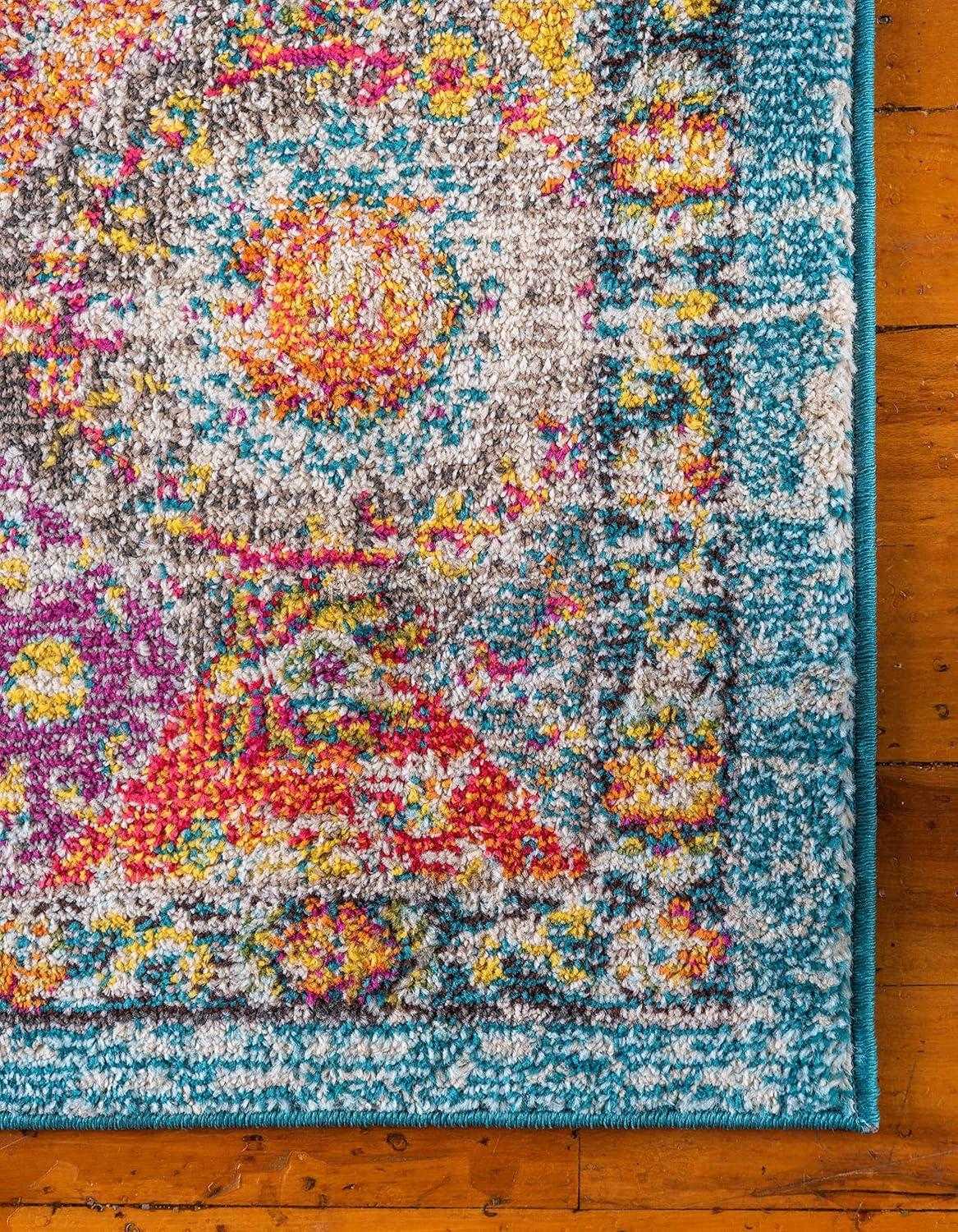 Unique Loom Penrose Collection Area Rug - Blake (2' 2" x 3' 1" Rectangle Multi/Blue)