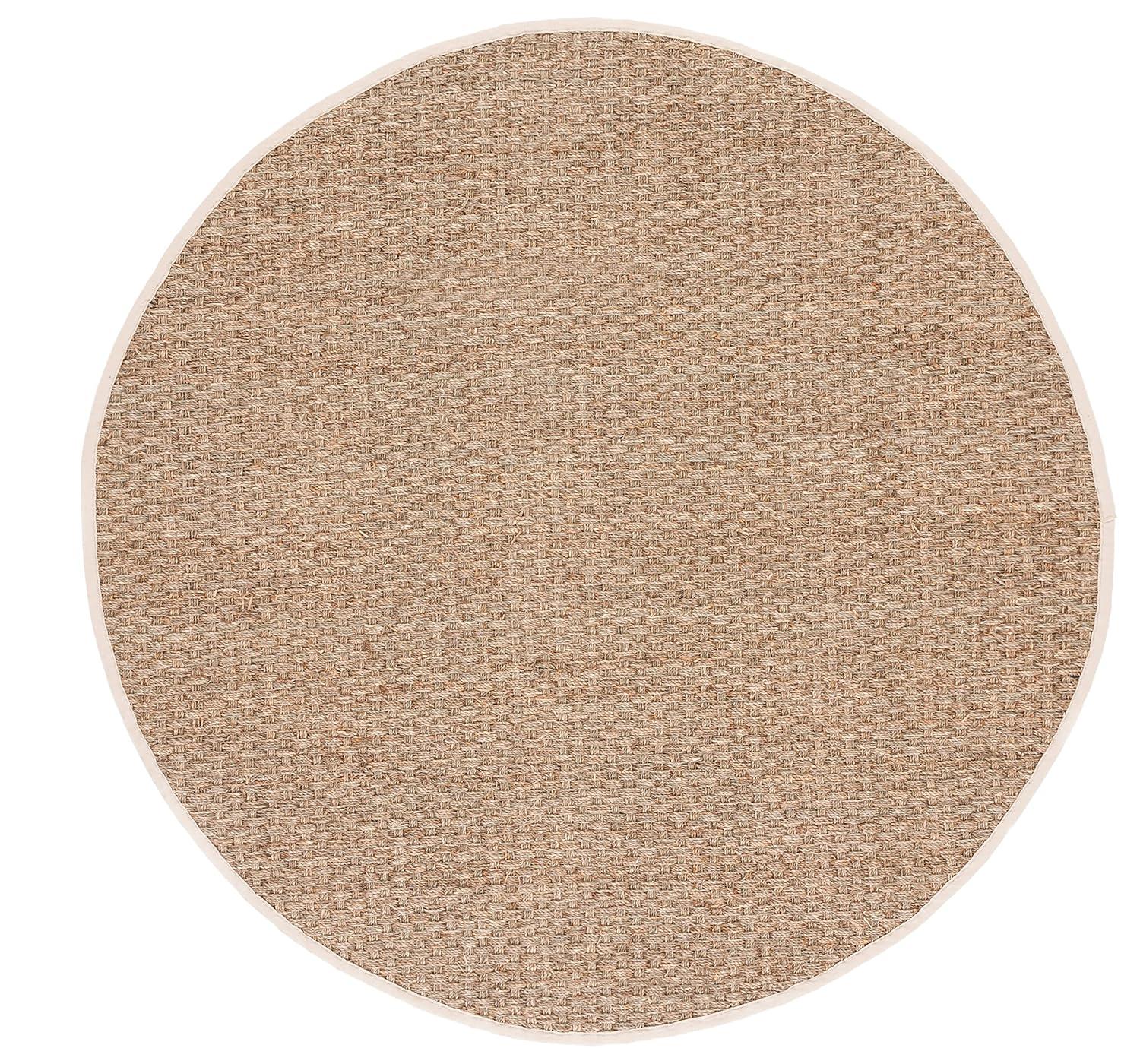 Natural Fiber NF114 Power Loomed Indoor Area Rug - Natural/Ivory - 8' Round - Safavieh