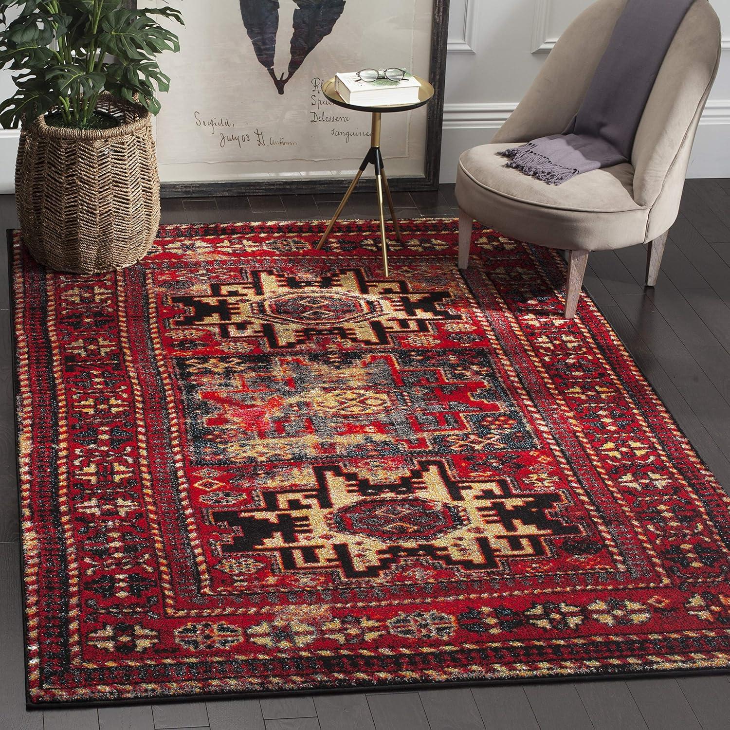 Vintage Hamadan VTH213 Power Loomed Indoor Accent Rug - Red/Multi - 2'7"x5' - Safavieh.