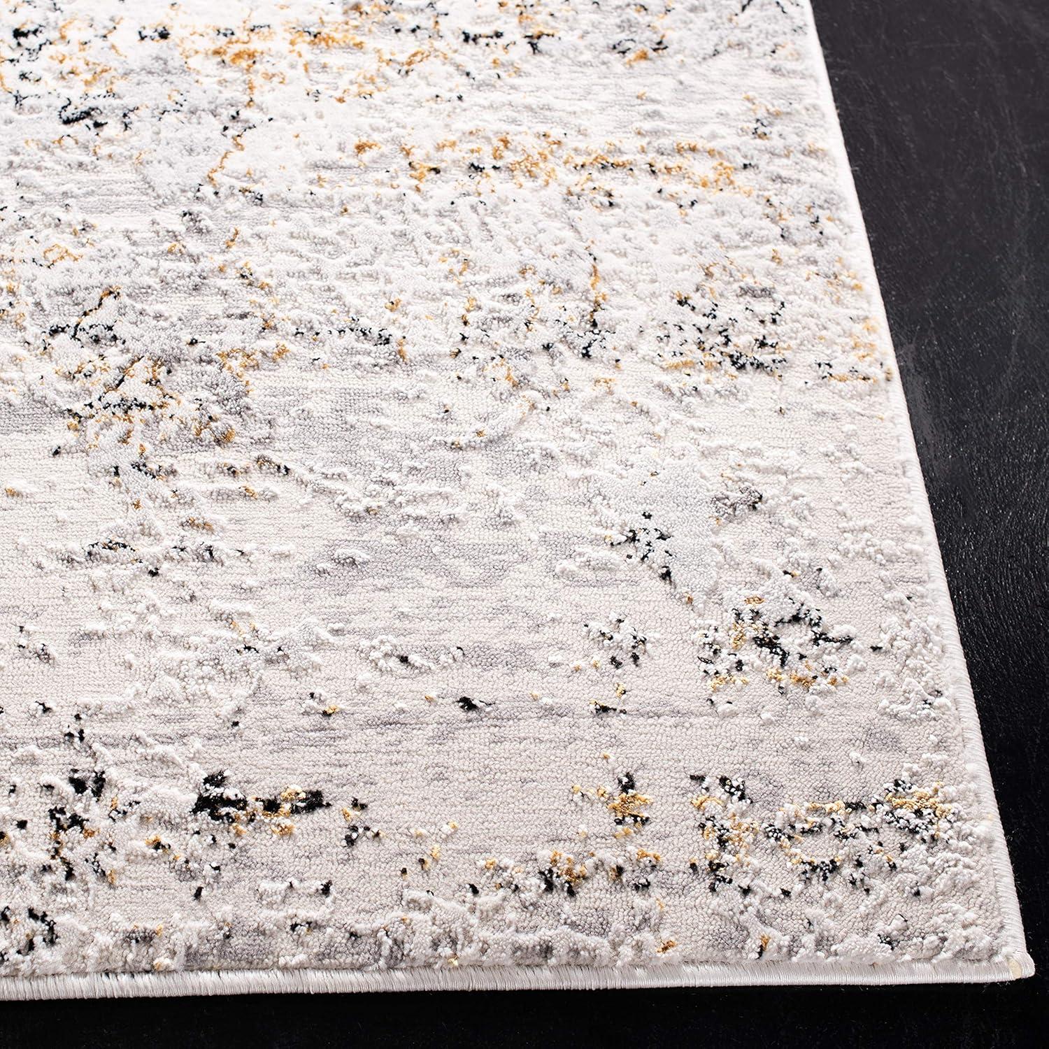 Amalfi AMF572 Power Loomed Area Rug - Creme/Gold - 4'x6' - Safavieh.