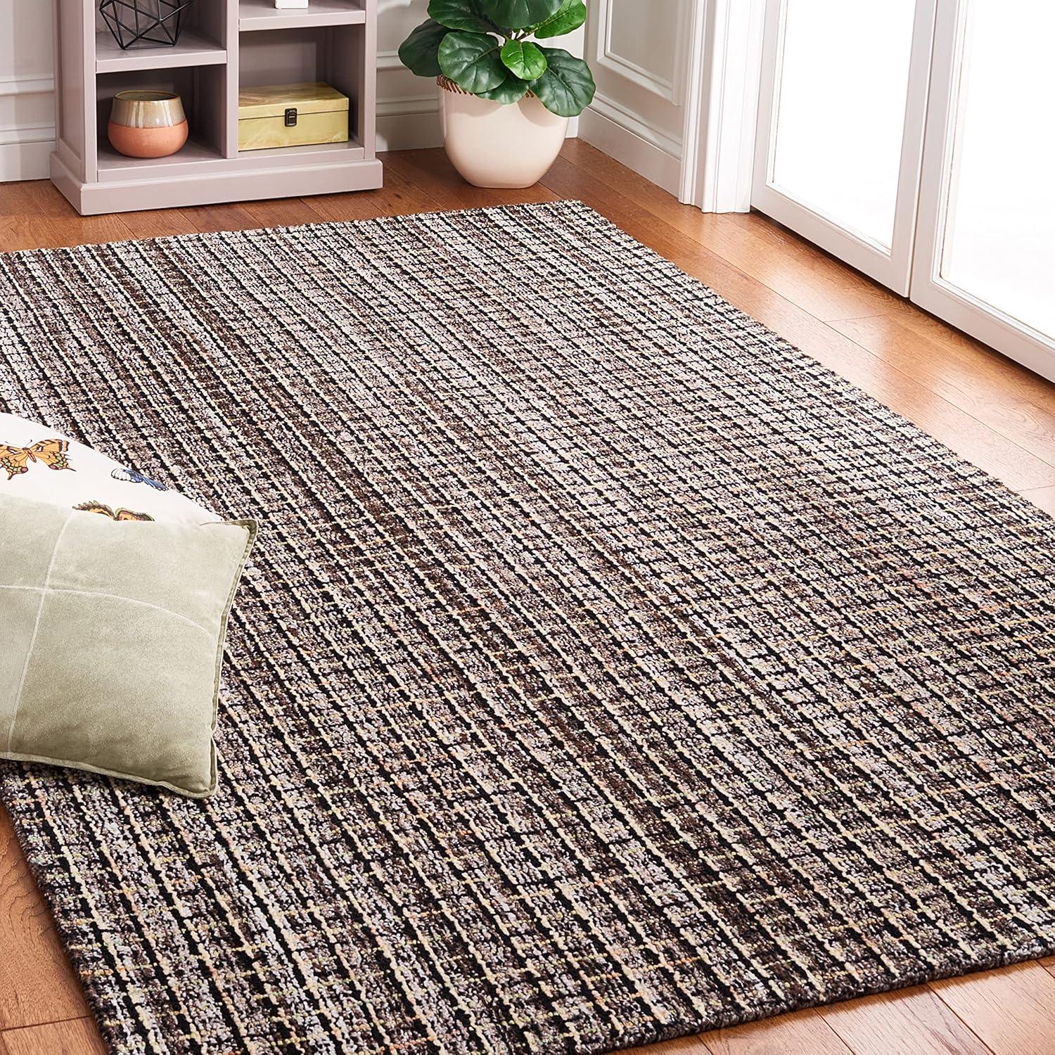 SAFAVIEH Abstract Cornelia Trellis Area Rug, Brown/Black, 9' x 12'
