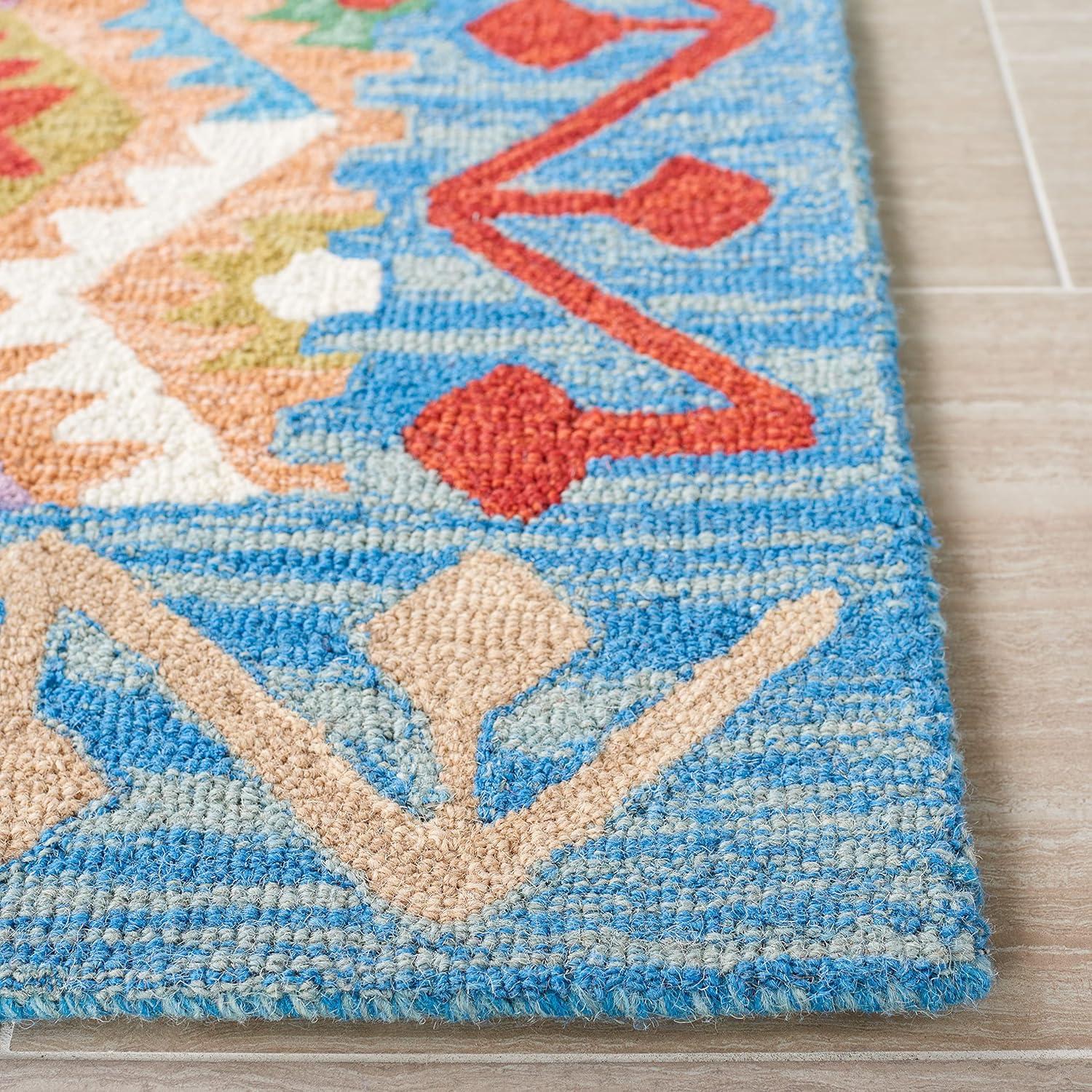 Aspen APN417 Hand Tufted Area Rug - Light Blue/Beige - 5'x8' - Safavieh.