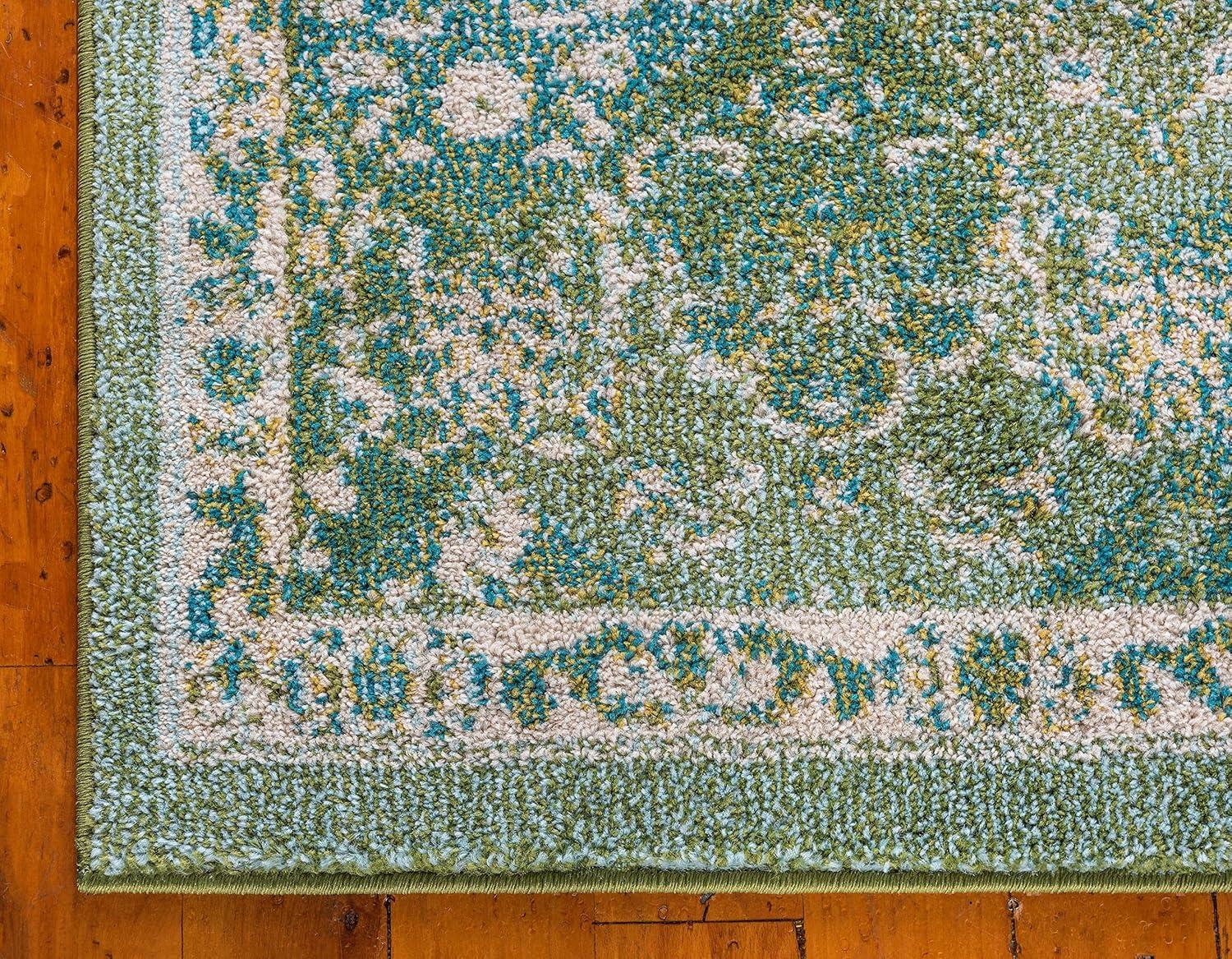 Unique Loom Penrose Collection Area Rug - Blake (3' 1" x 5' 3" Rectangle Green/Beige)
