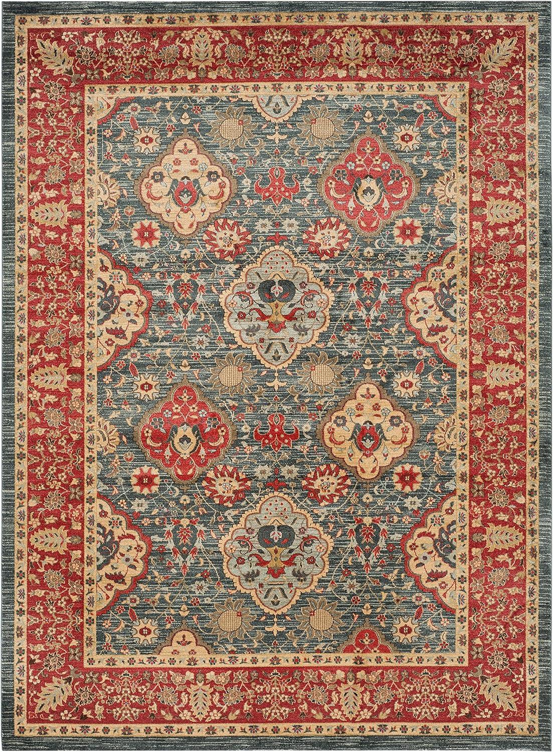 Mahal MAH655 Power Loomed Indoor Area Rug - Navy/Red - 8'9"x11'9" - Safavieh.
