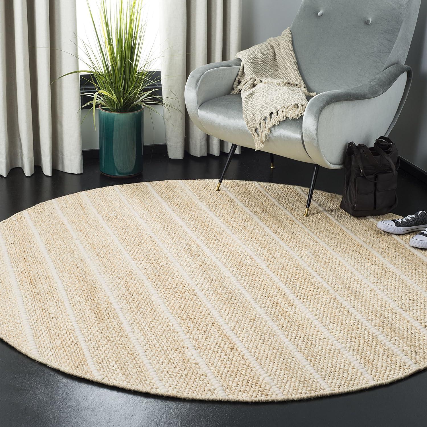 Abas Natural Fiber Handwoven Ivory Area Rug