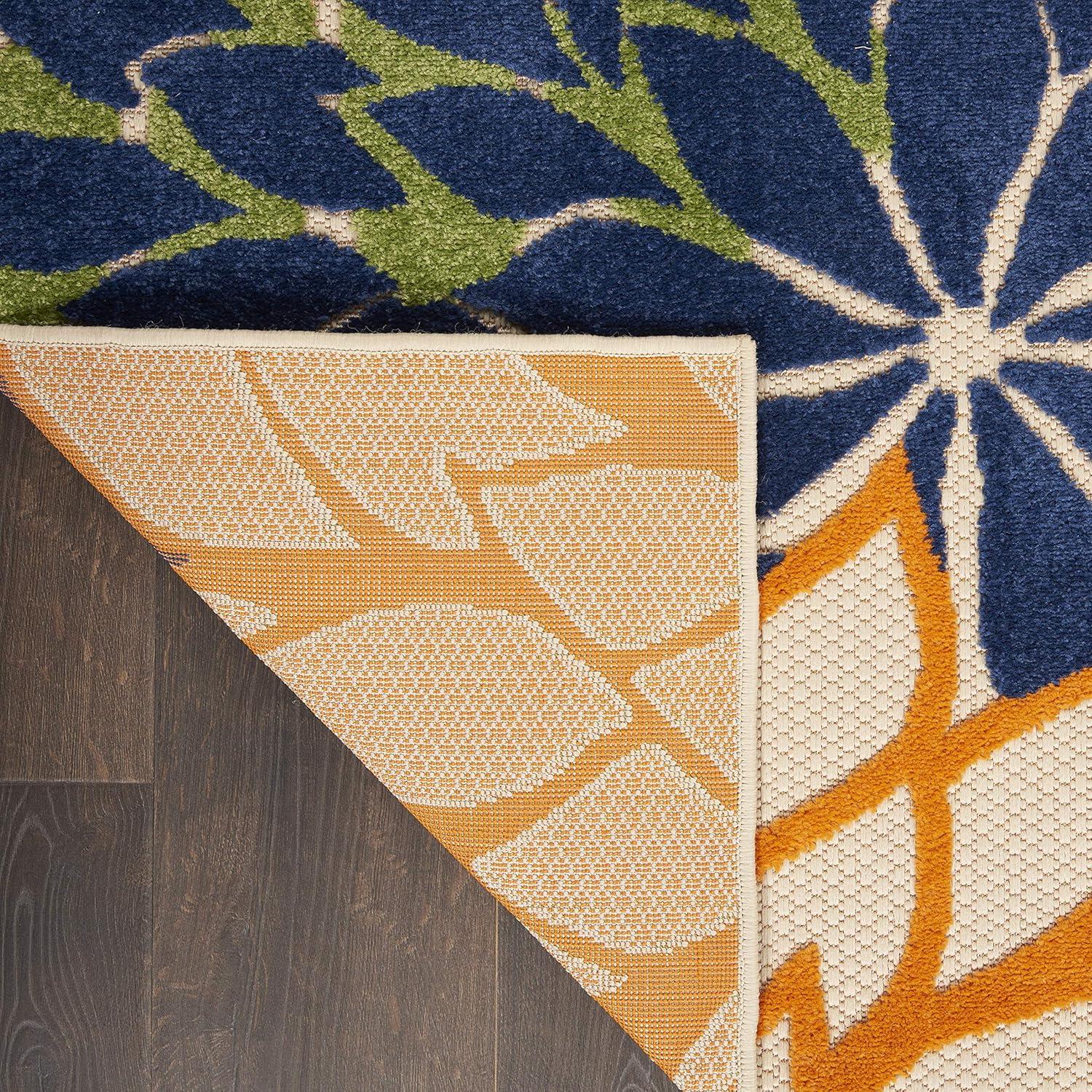 Nourison Aloha Floral Bloom Flatweave High-Low Indoor Outdoor Runner Rug Multicolor 2'3" x 8'