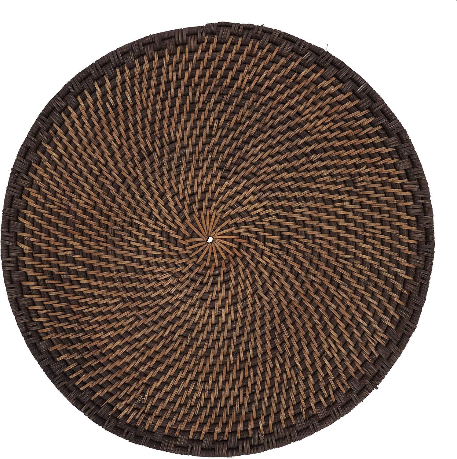 Saro Lifestyle Saro Lifestyle Woven Design Rattan Placemats (Set of 4)