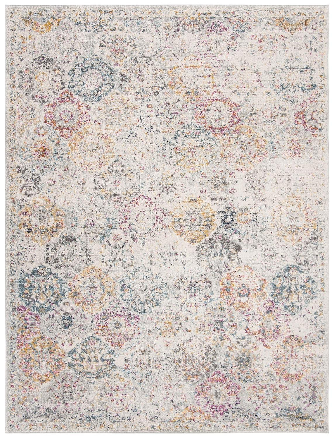 Madison MAD611 Power Loomed Indoor Area Rug - Grey/Gold - 8'x10' - Safavieh