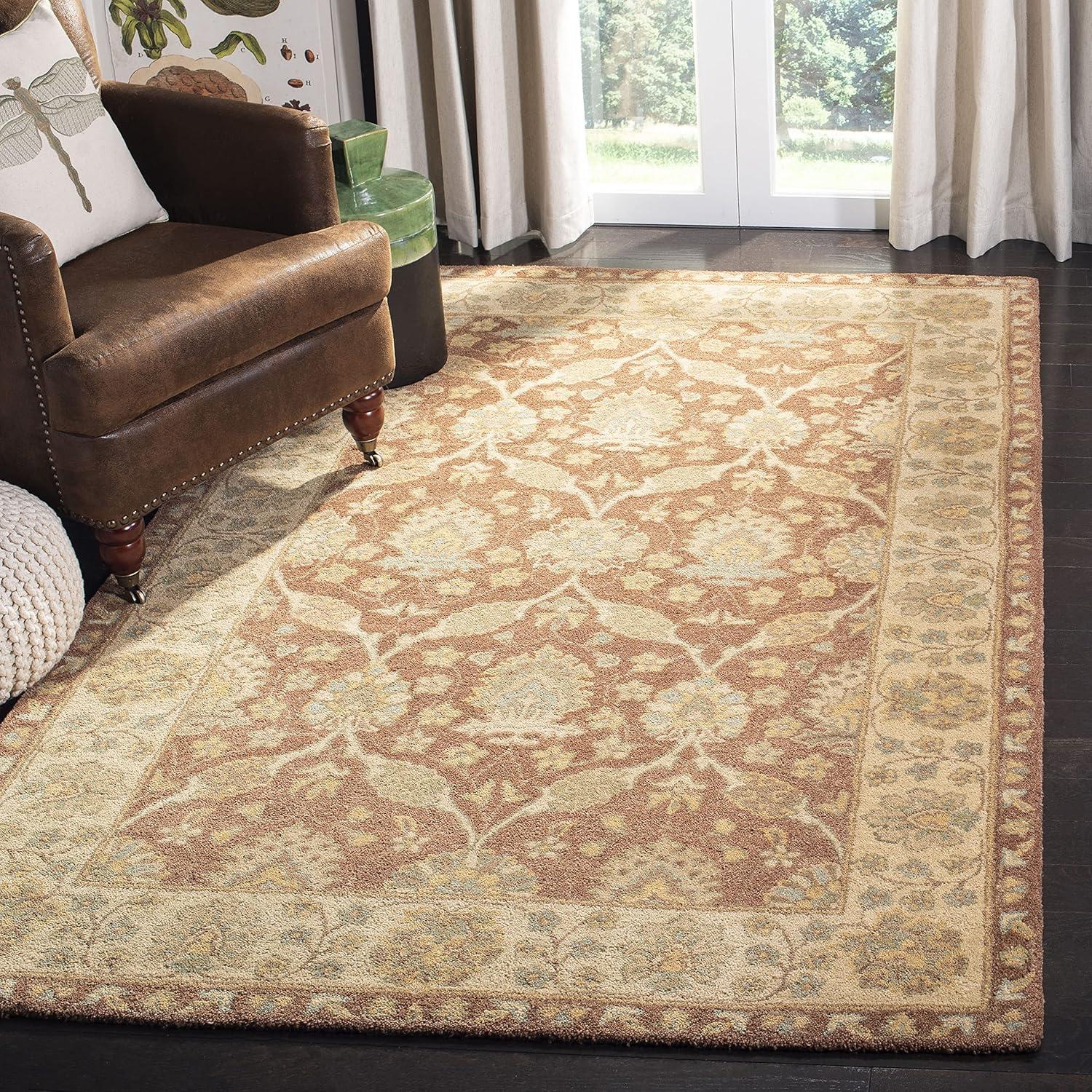 Antiquity AT315 Hand Tufted Area Rug - Brown/Taupe - 3'x5' - Safavieh.